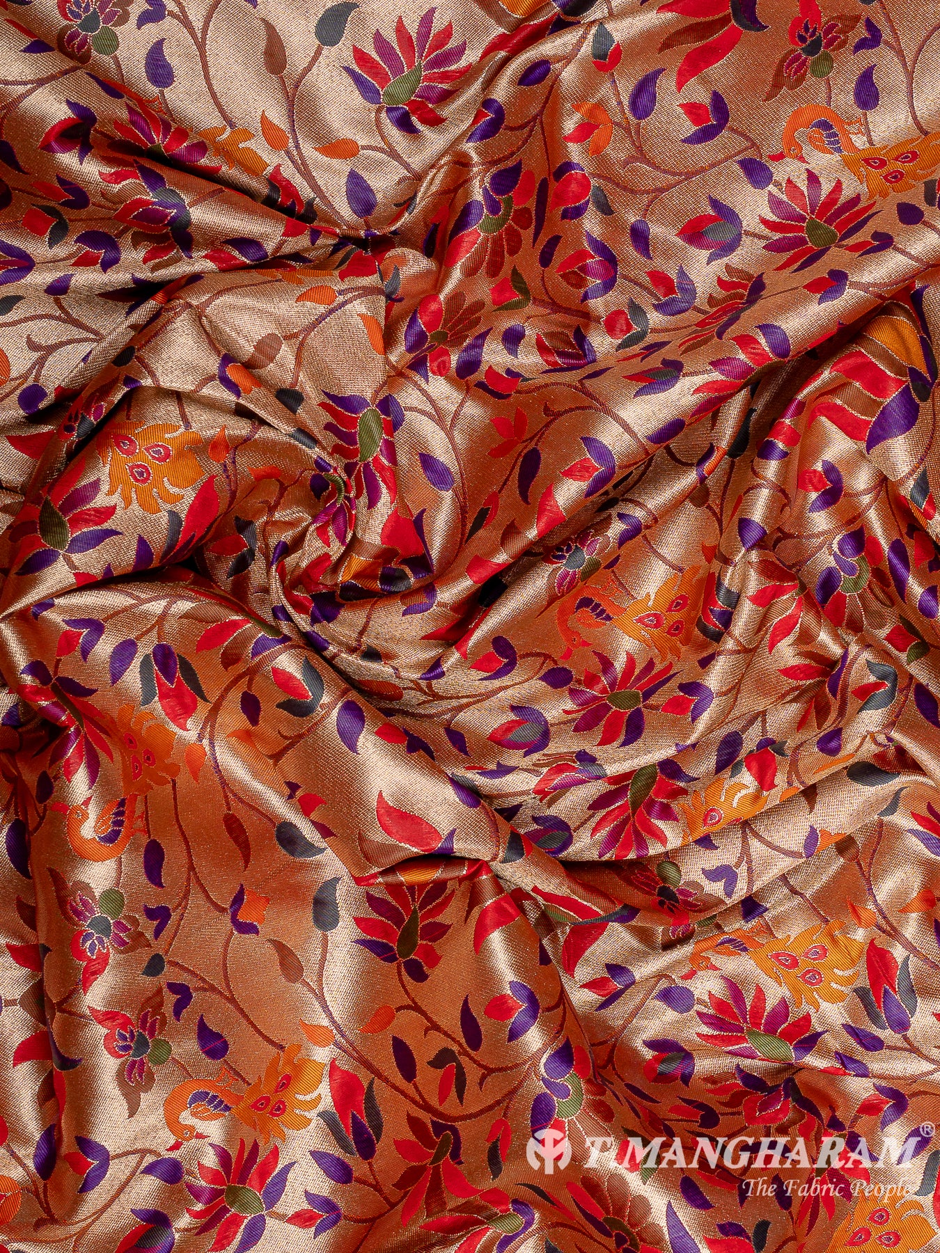 Biege Banaras Fabric - EC12470