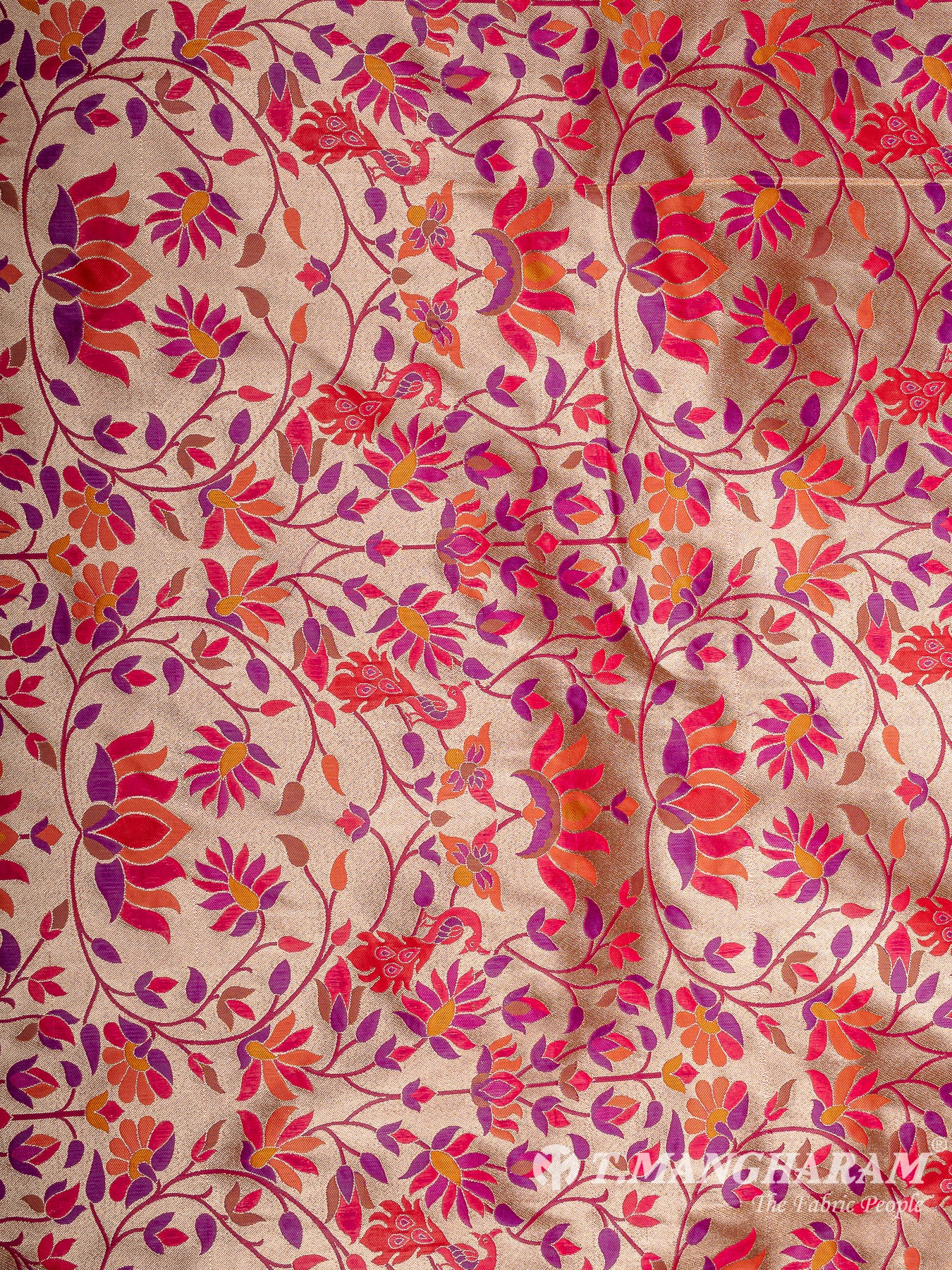 Gold Banaras Fabric - EC12467