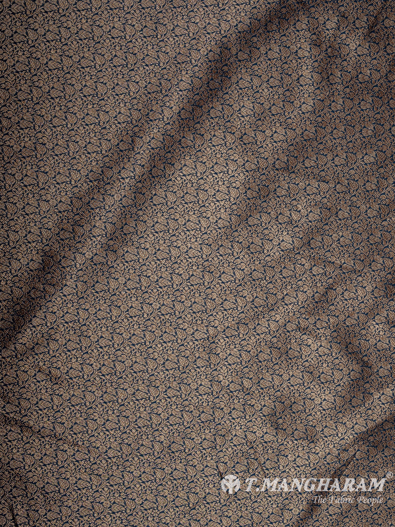 Blue Semi Banaras Fabric - EC12462