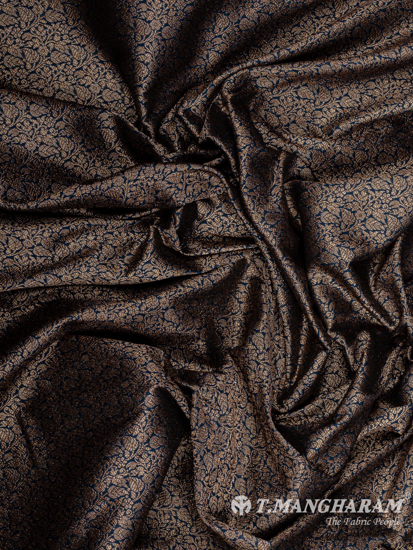 Blue Semi Banaras Fabric - EC12462