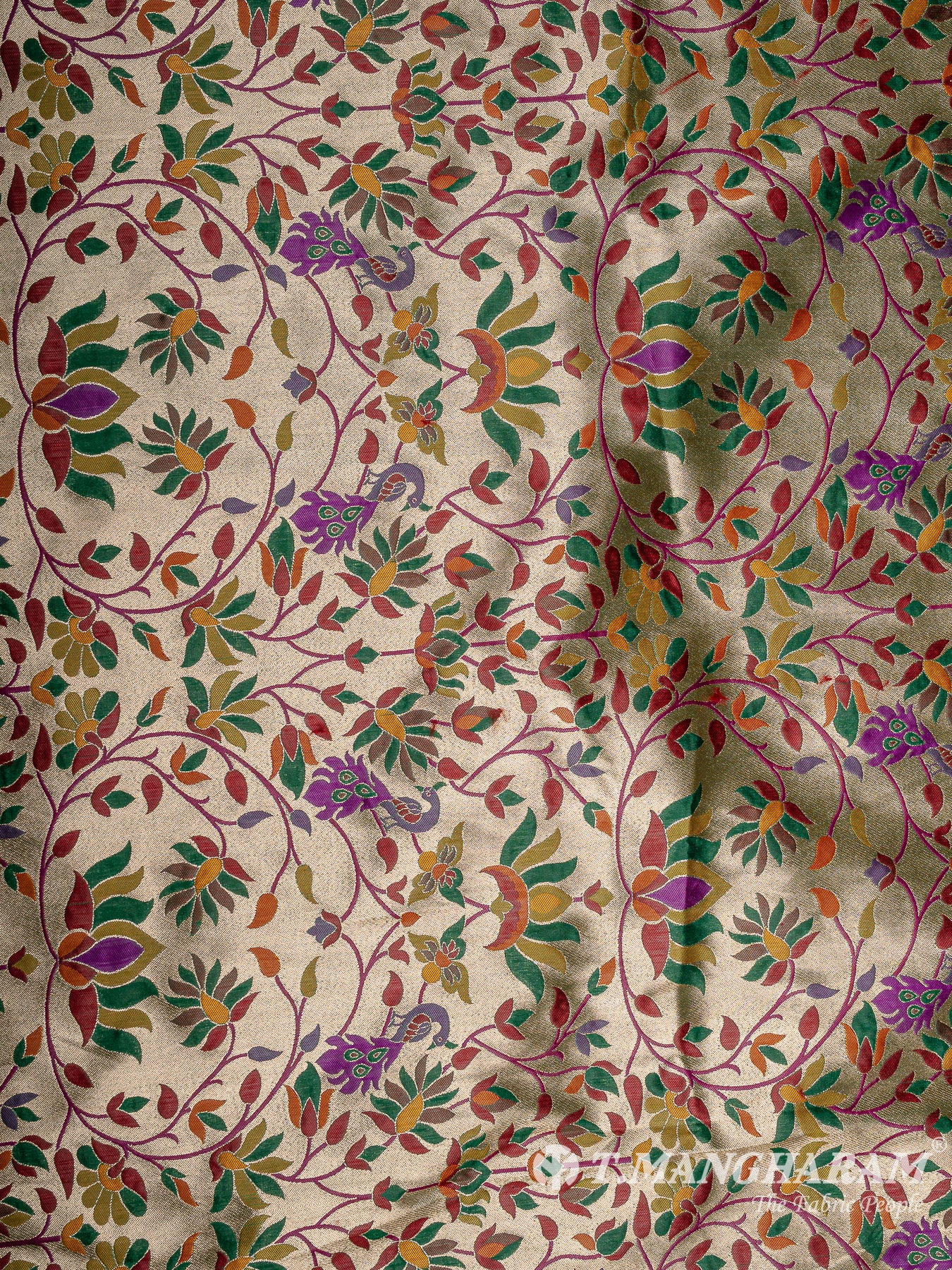 Biege Banaras Fabric - EC12468