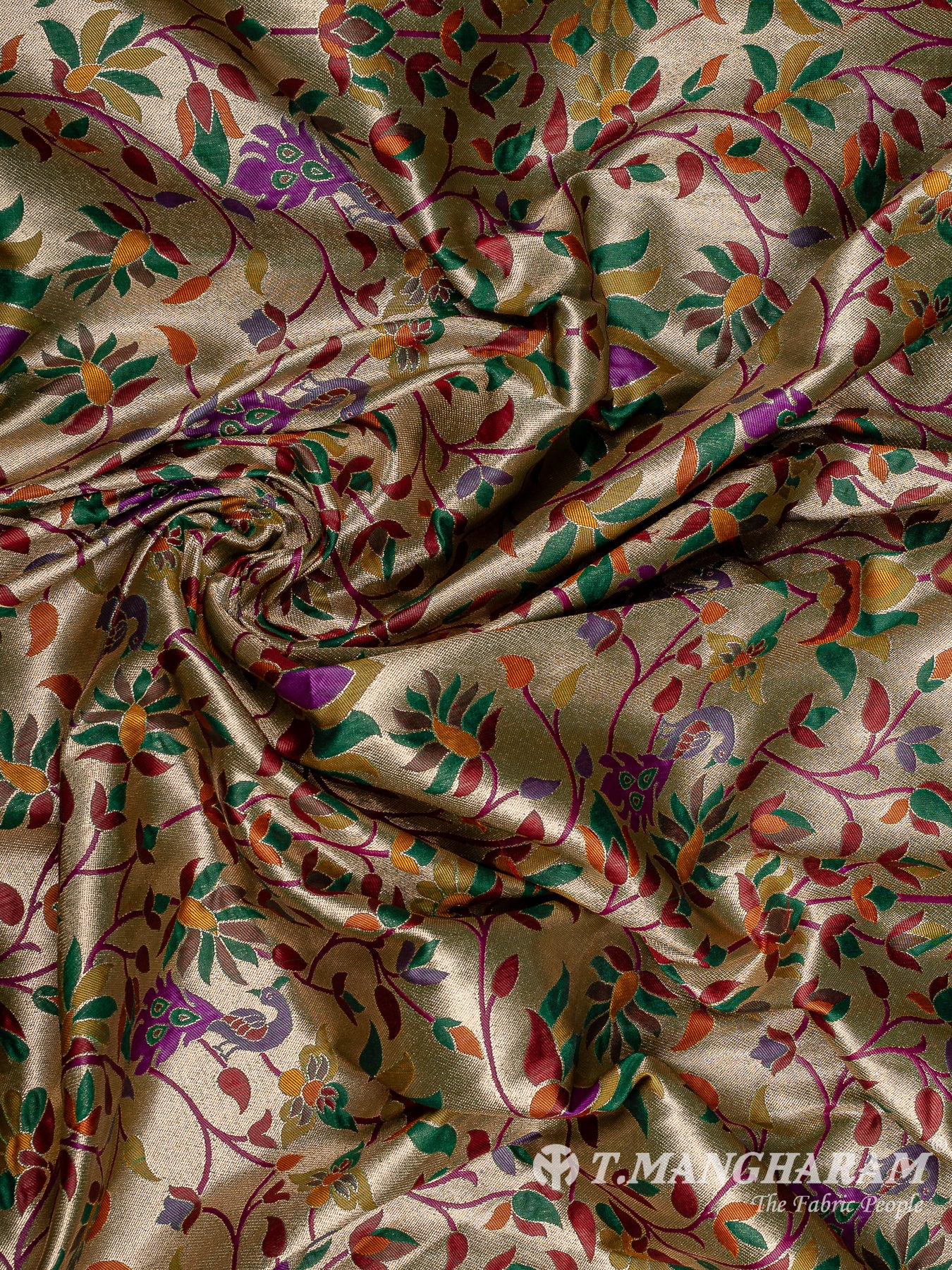 Biege Banaras Fabric - EC12468