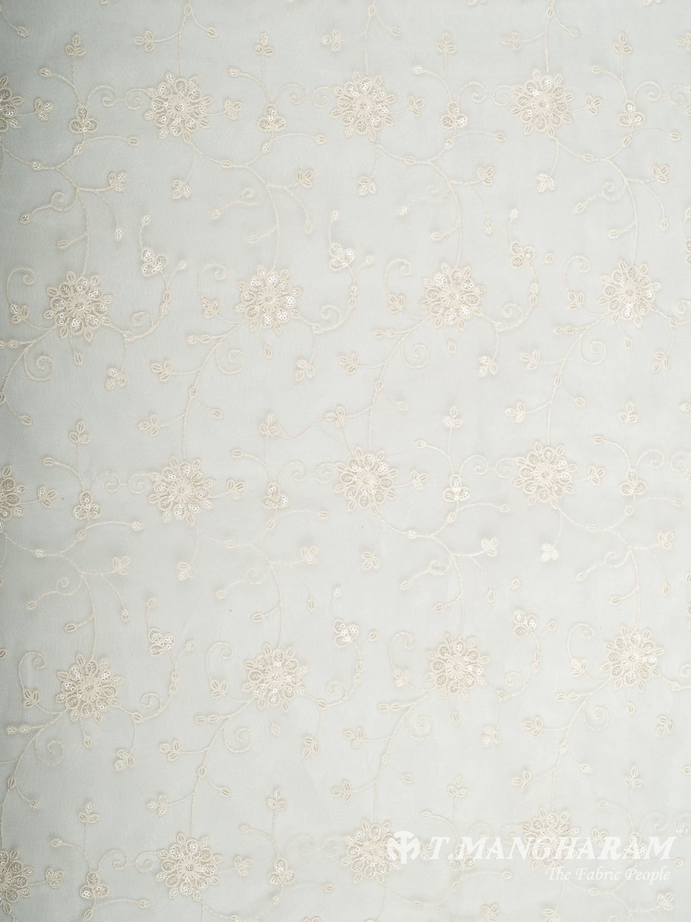 White Organza Fabric - EC12184