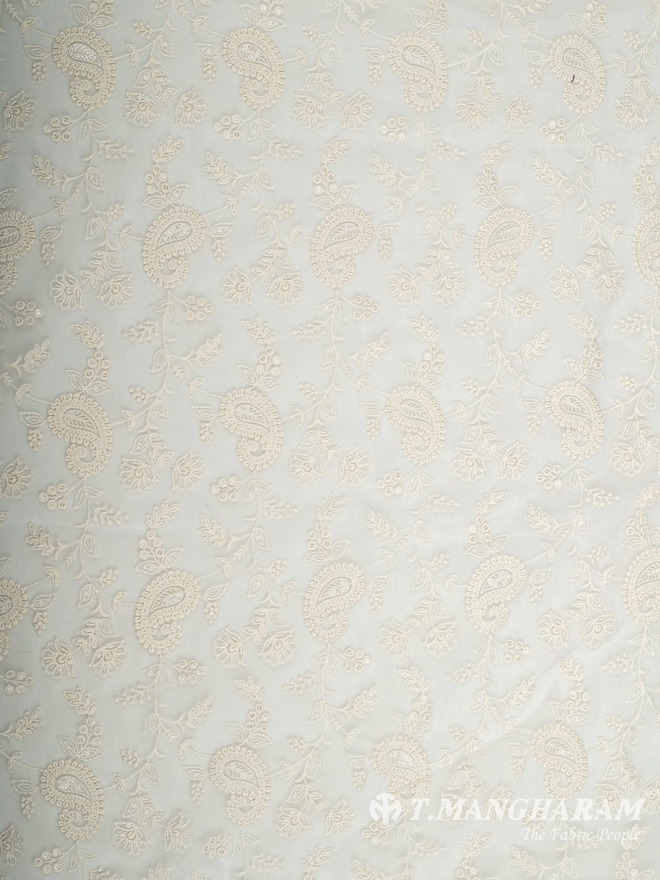 White Organza Fabric - EC12185