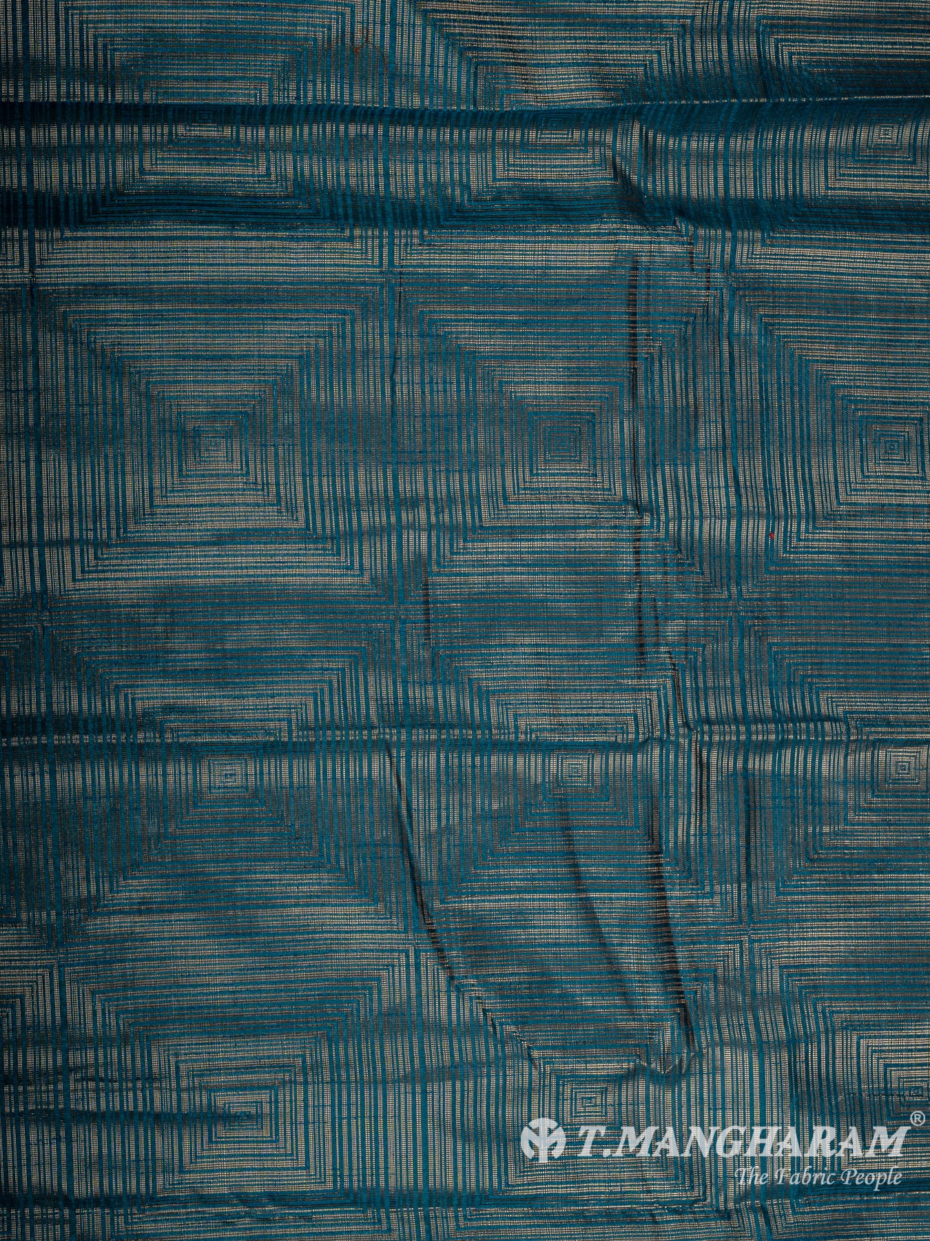 Blue Semi Banaras Fabric - EC12308