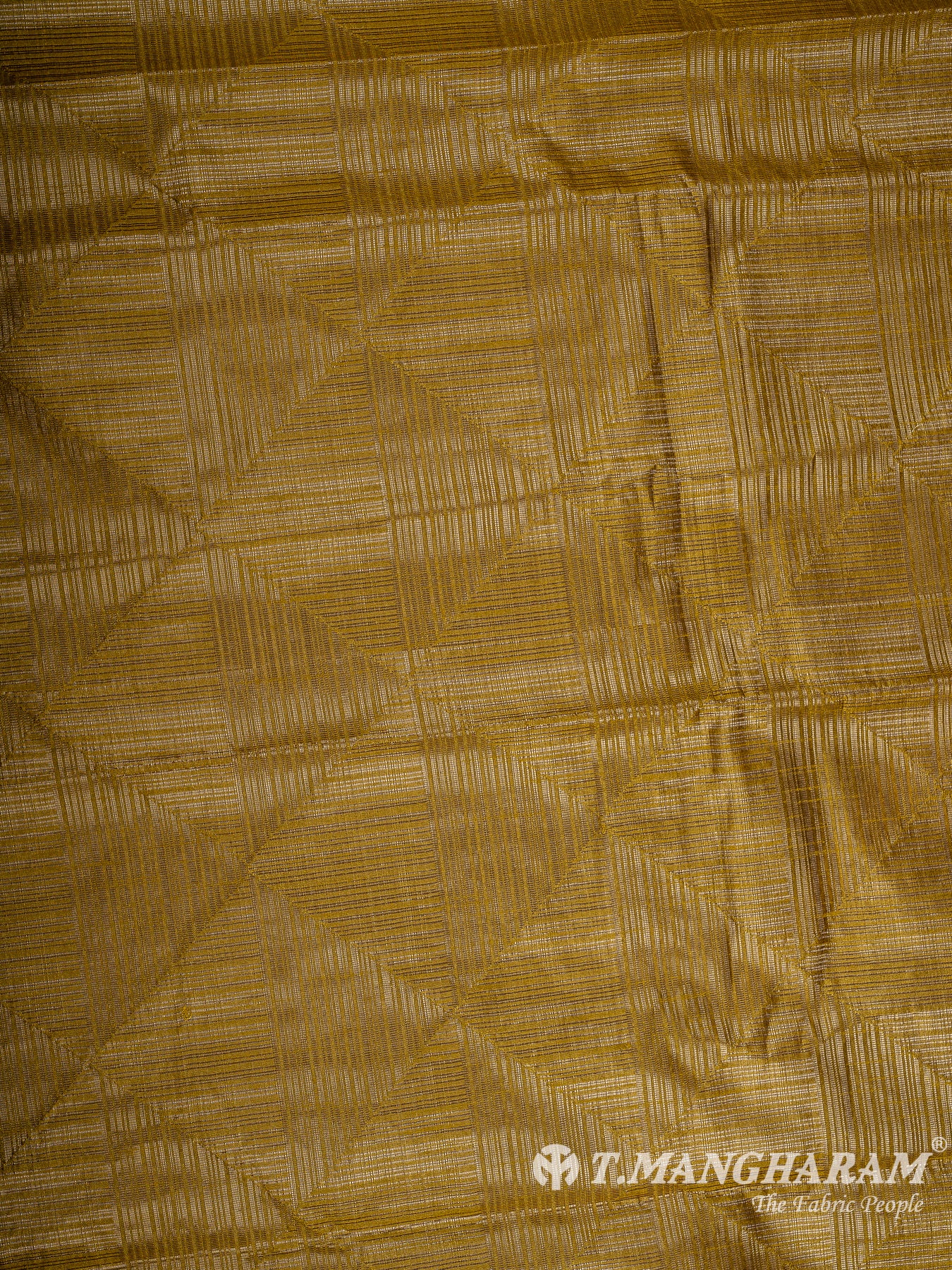 Yellow Semi Banaras Fabric - EC12313
