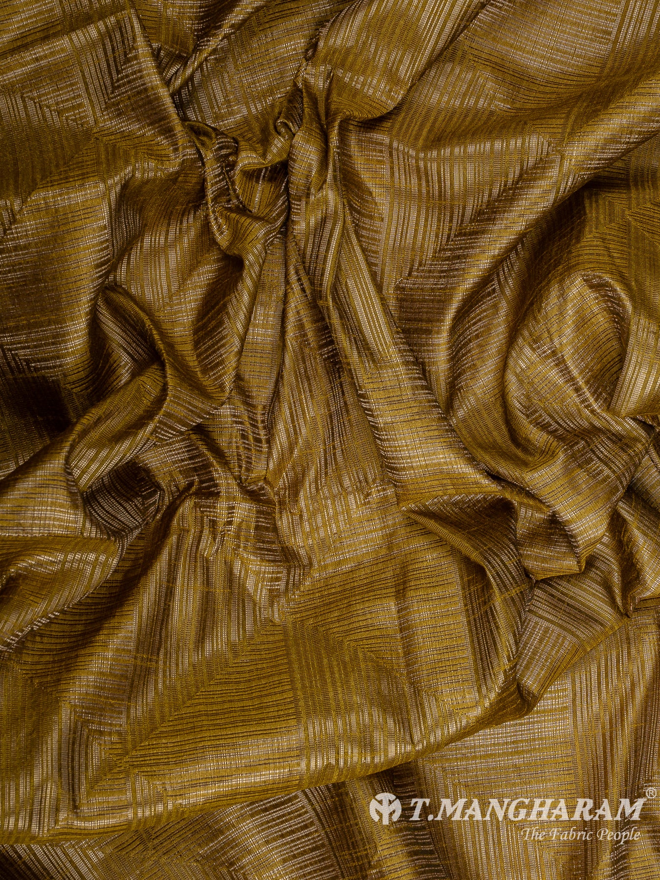 Yellow Semi Banaras Fabric - EC12313