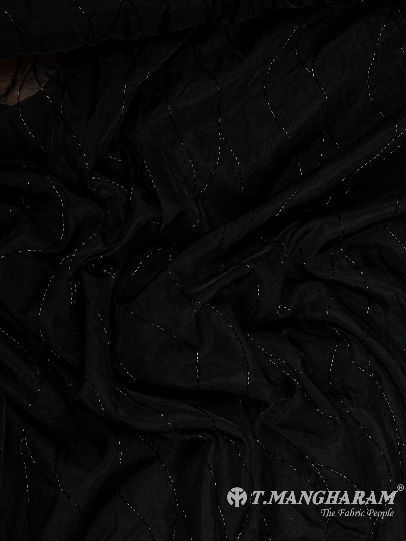 Black Organza Fabric - EC12017