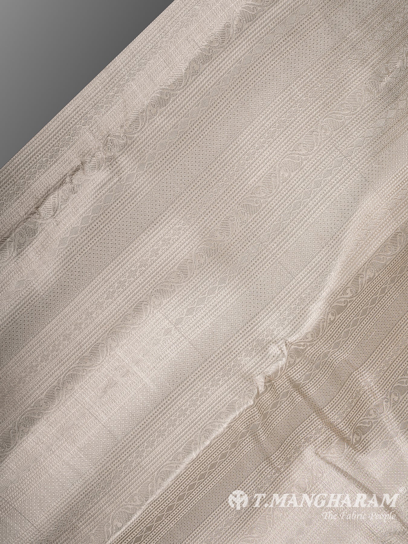 Cream Banaras Fabric - EC12071