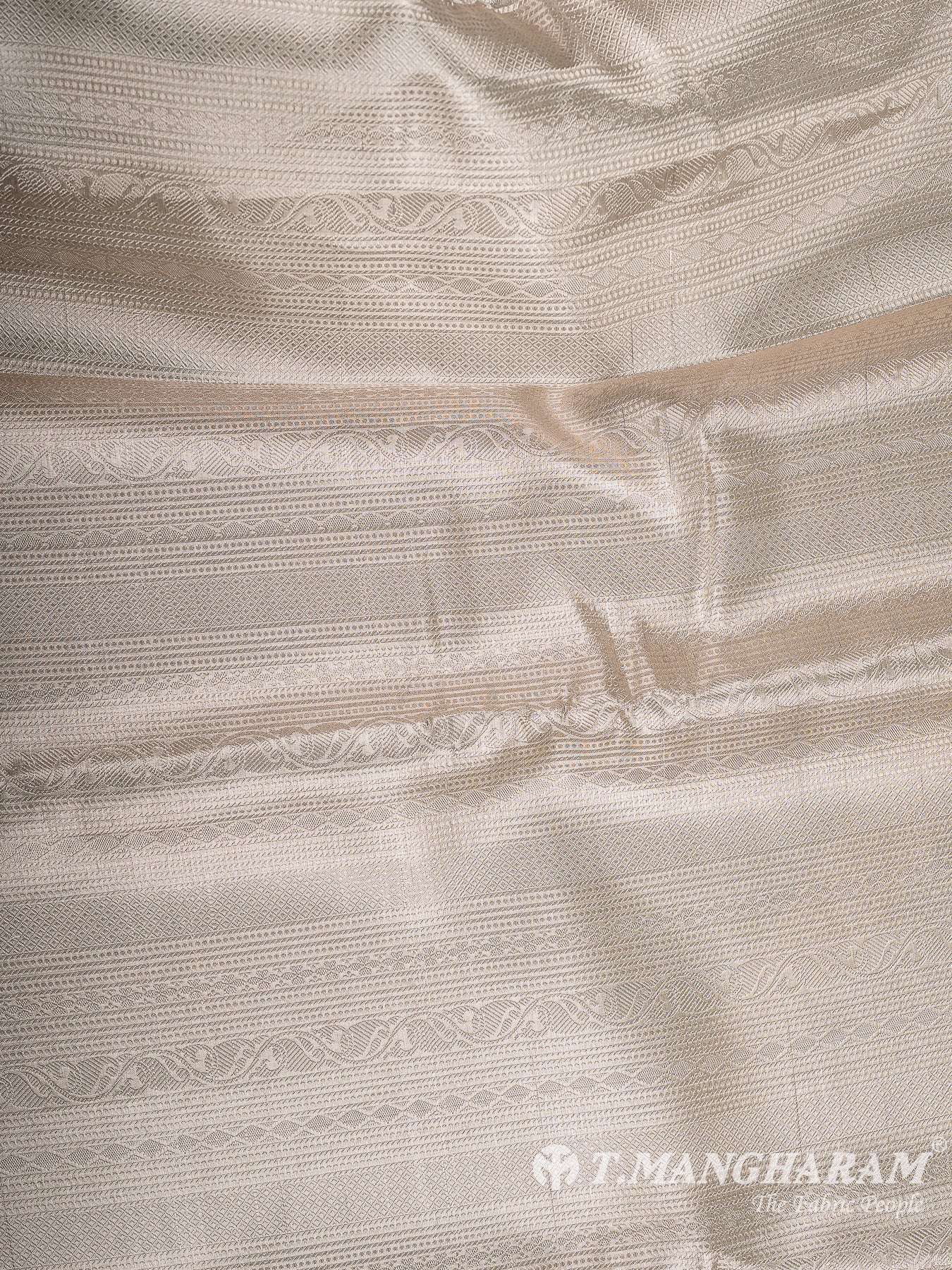Cream Banaras Fabric - EC12071