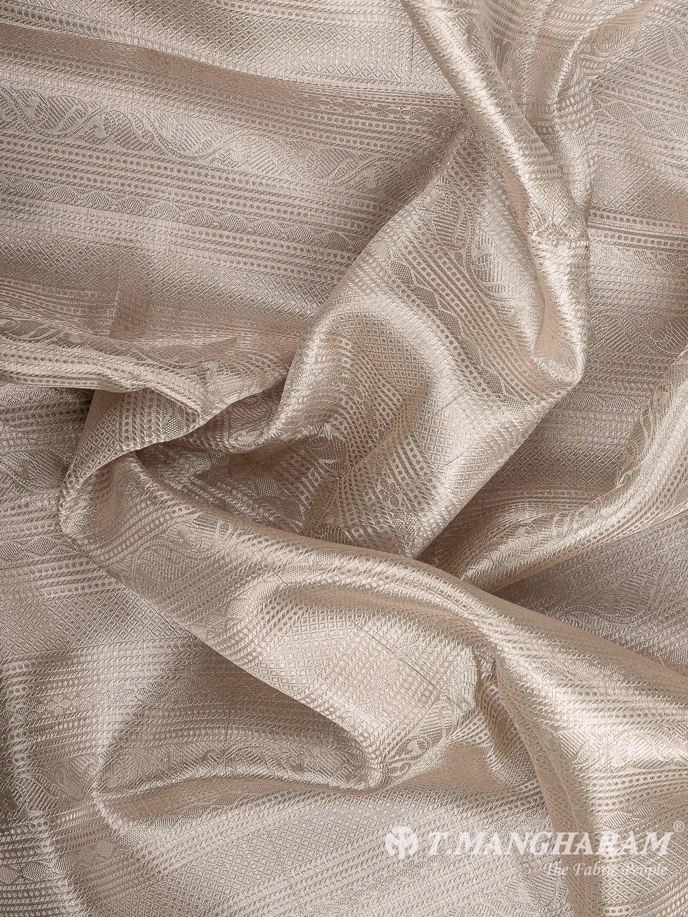 Cream Banaras Fabric - EC12071
