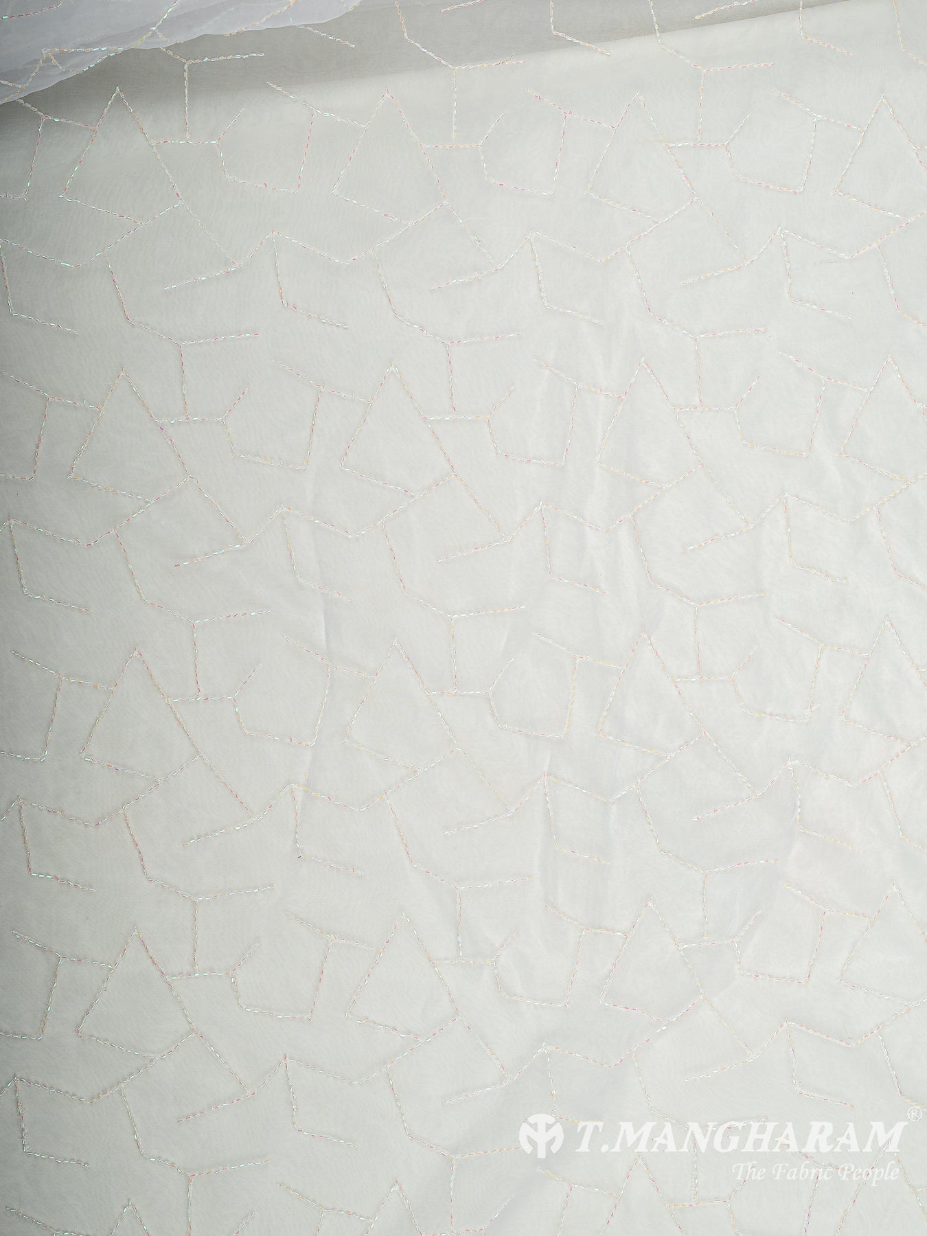 White Organza Fabric - EC12011