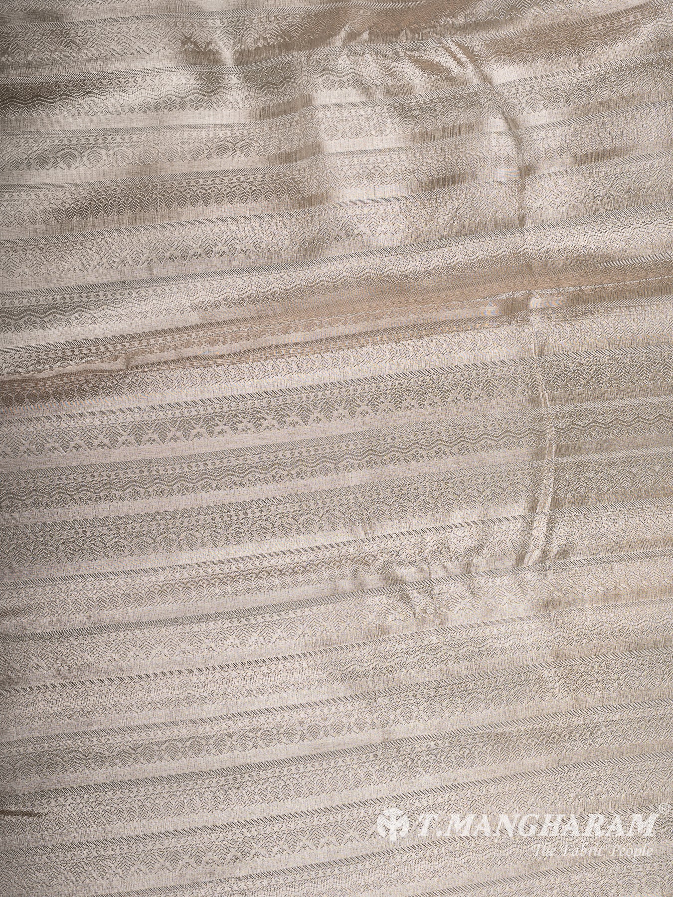 Cream Banaras Fabric - EC12068
