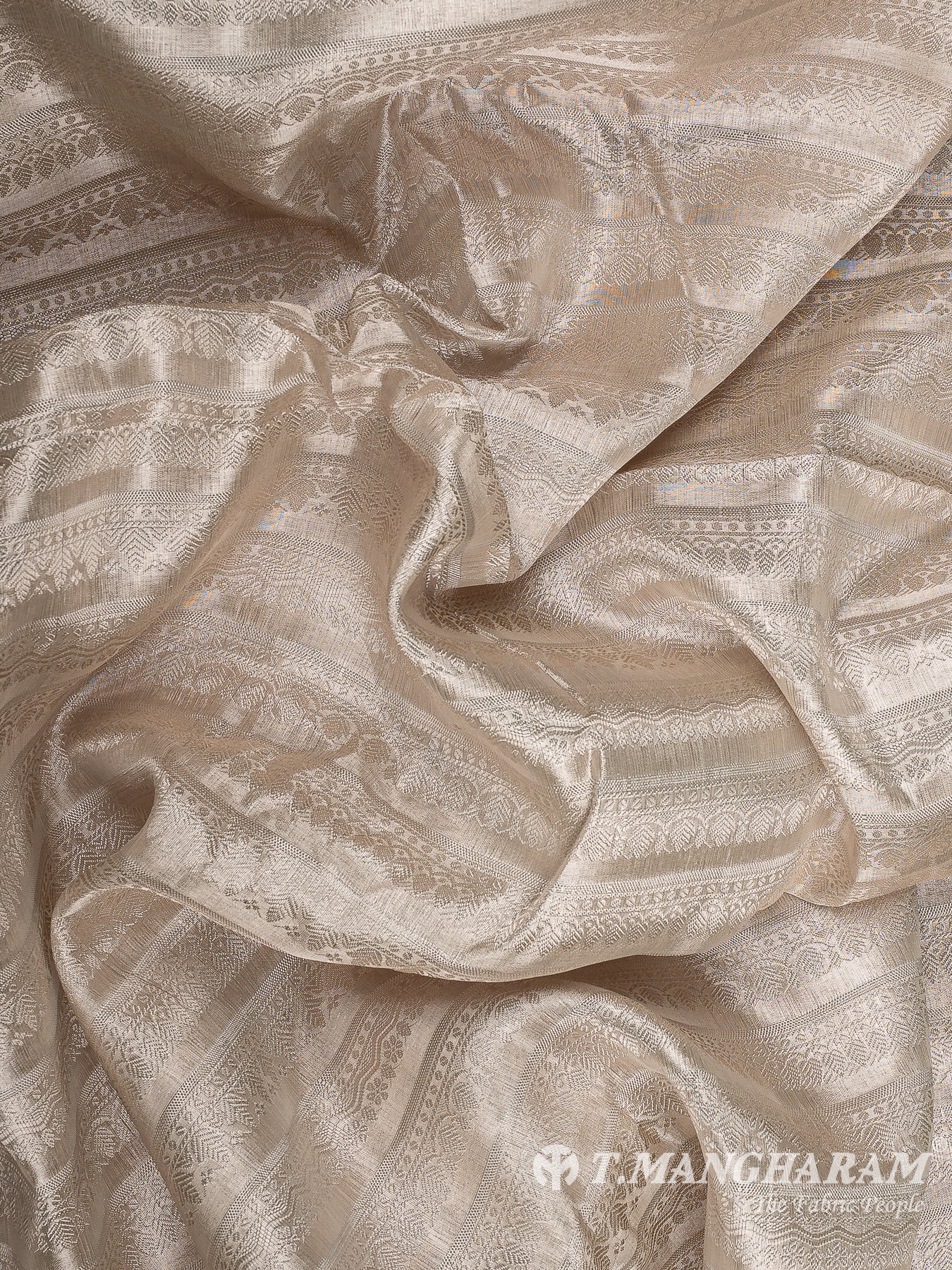 Cream Banaras Fabric - EC12068