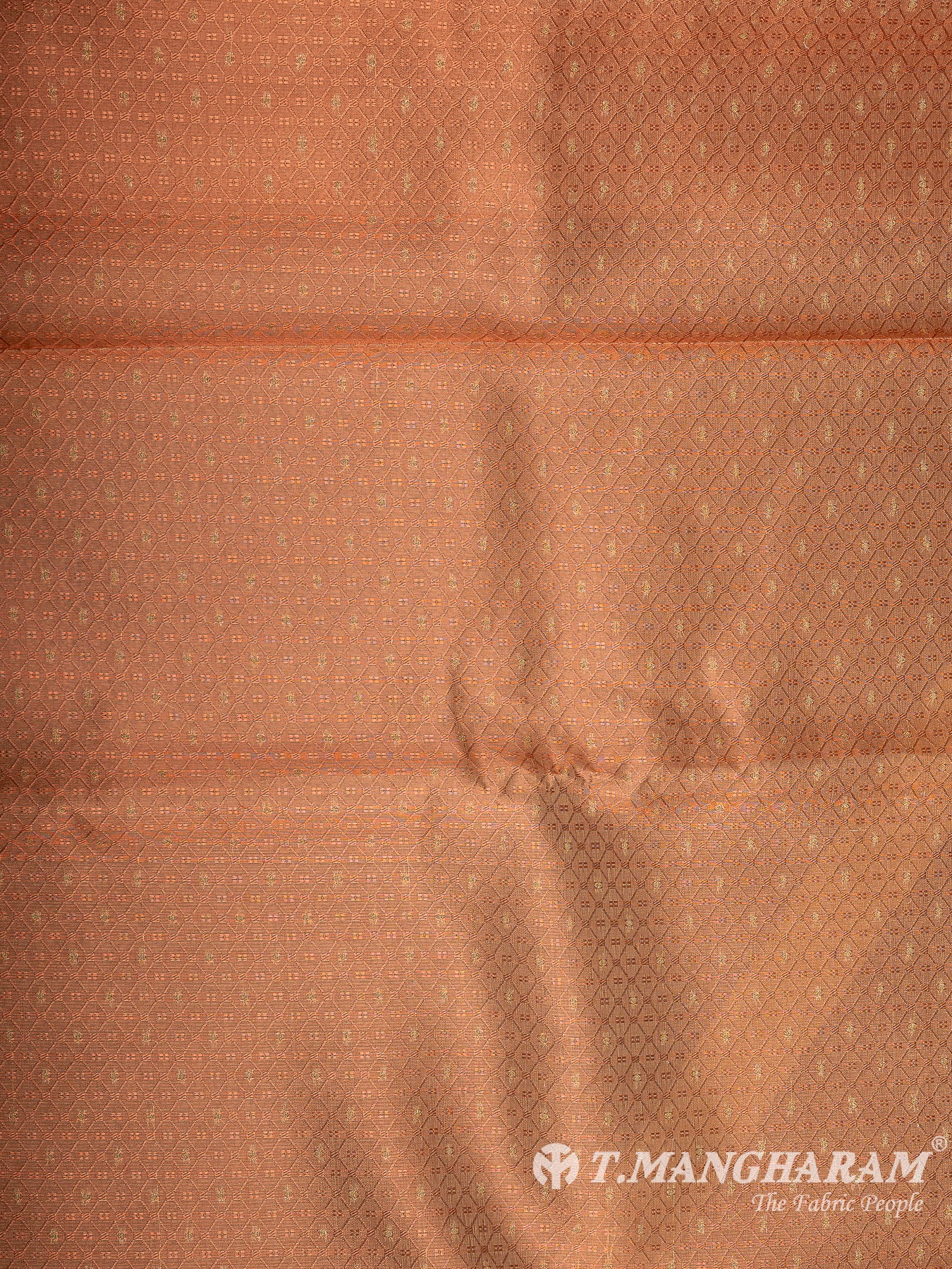 Orange Banaras Fabric - EC12067