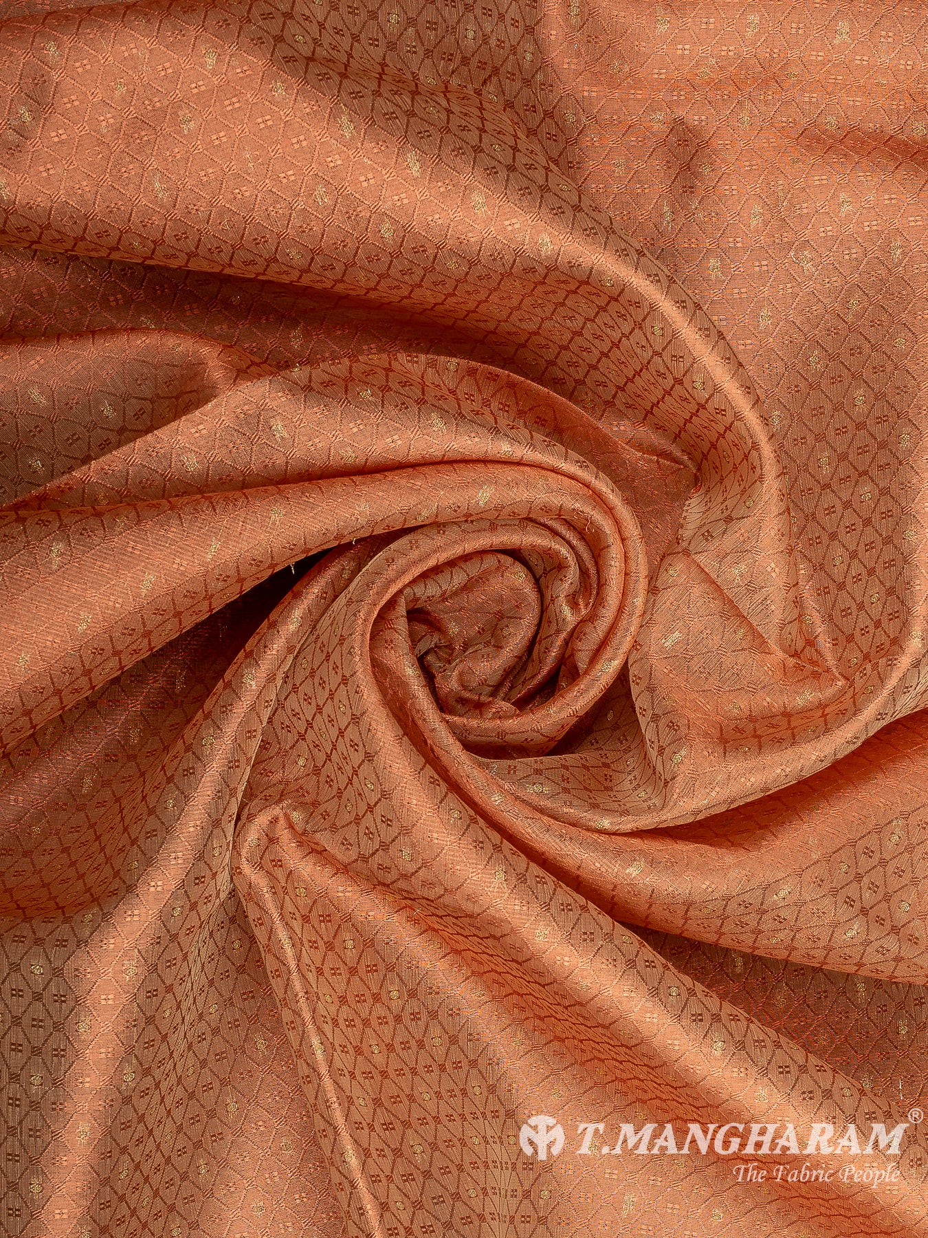Orange Banaras Fabric - EC12067