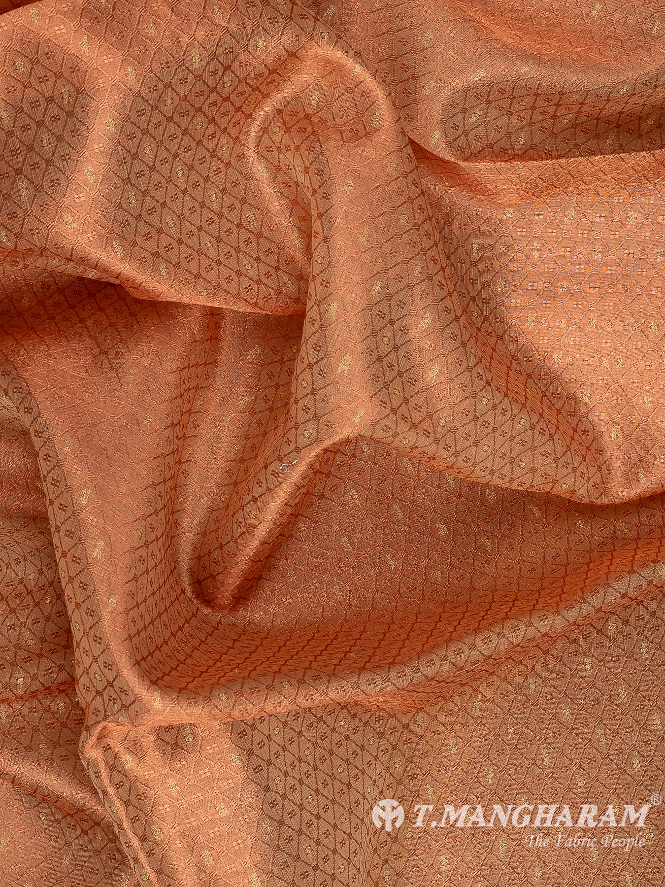 Orange Banaras Fabric - EC12067