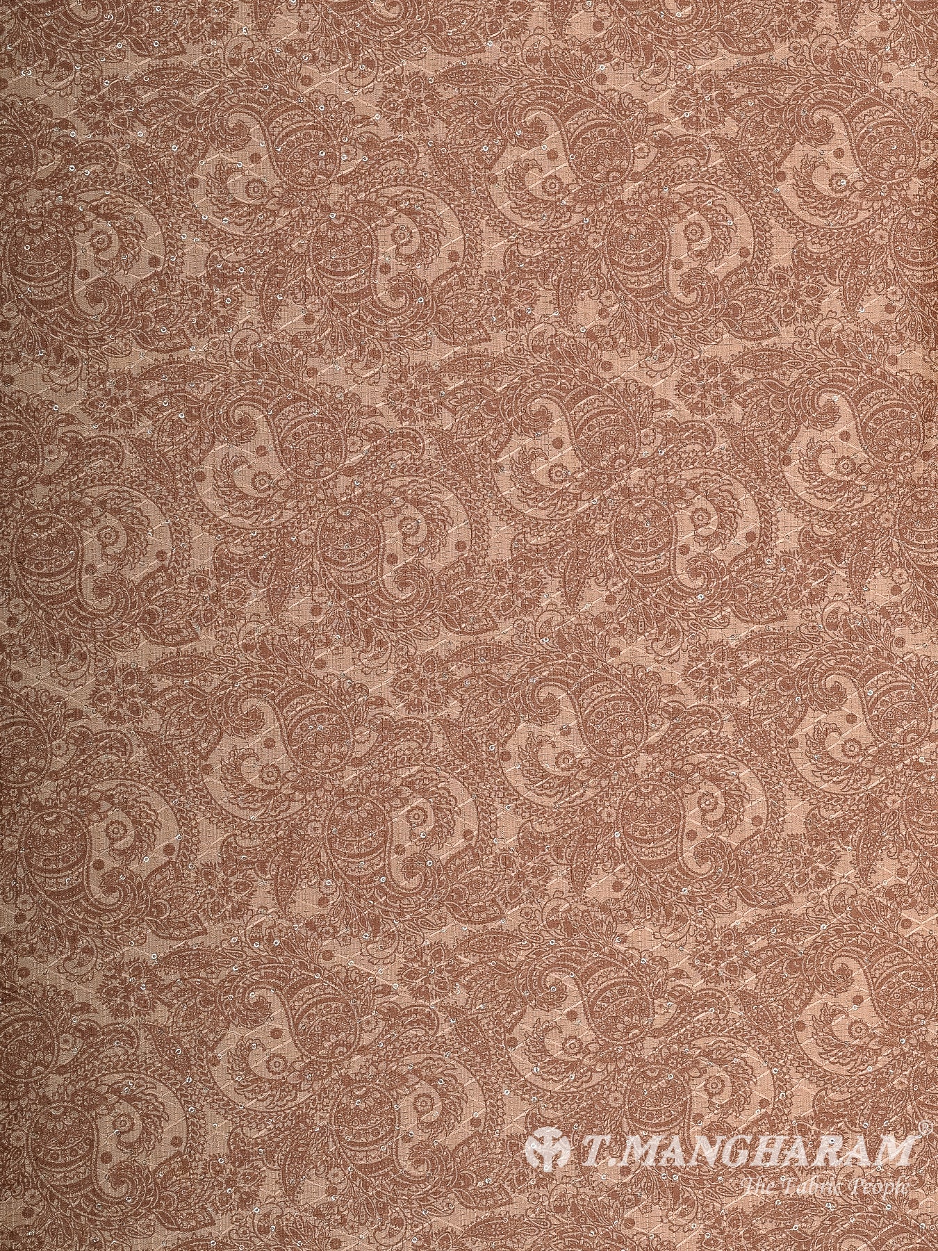 Cream Semi Tussar Silk Fabric - EB9558