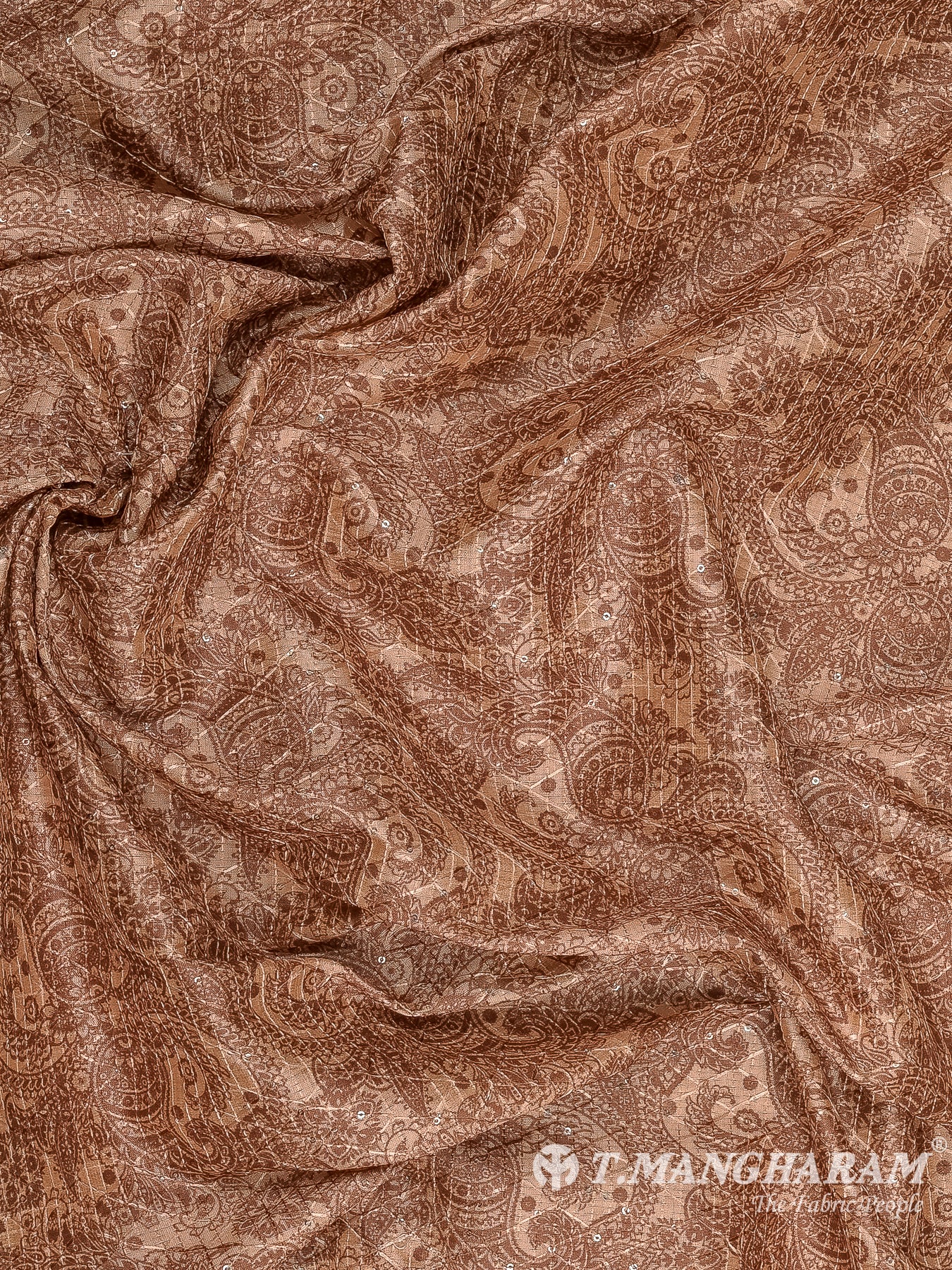 Cream Semi Tussar Silk Fabric - EB9558