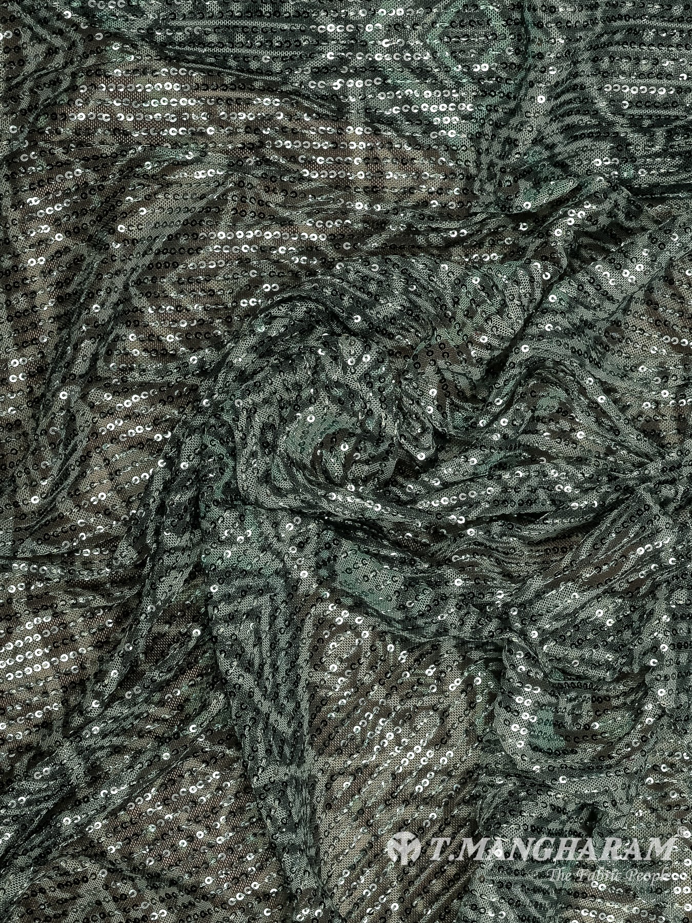 Green Georgette Fabric - EB9563