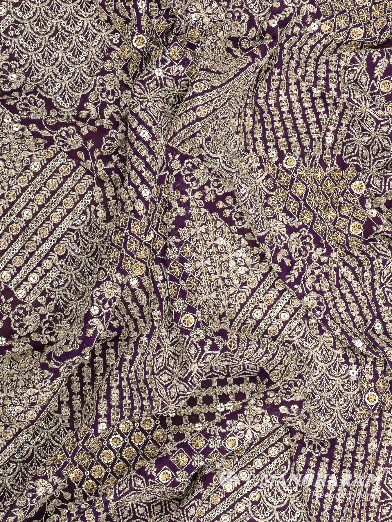Purple Georgette Fabric - EC12544