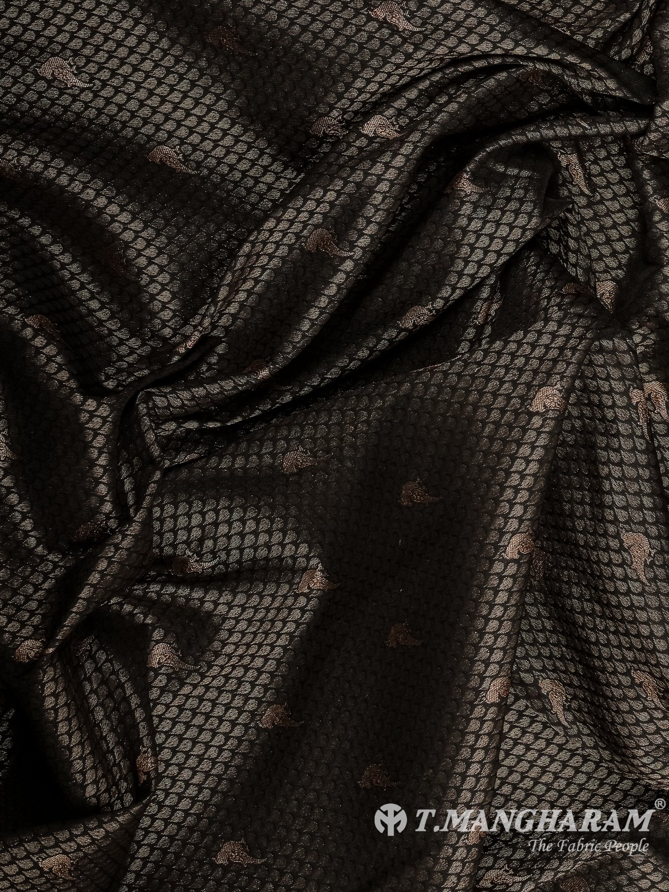 Black Banaras Fabric - EB9535