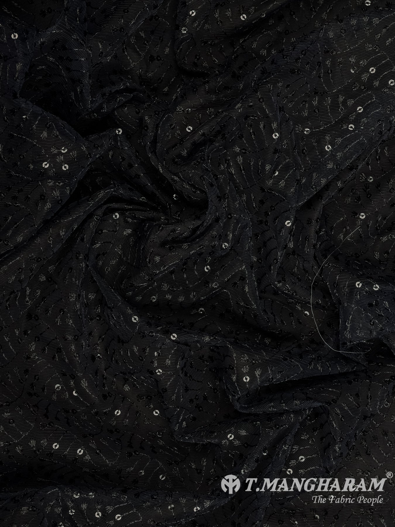 Navy blue Fancy Net Fabric - EB9527