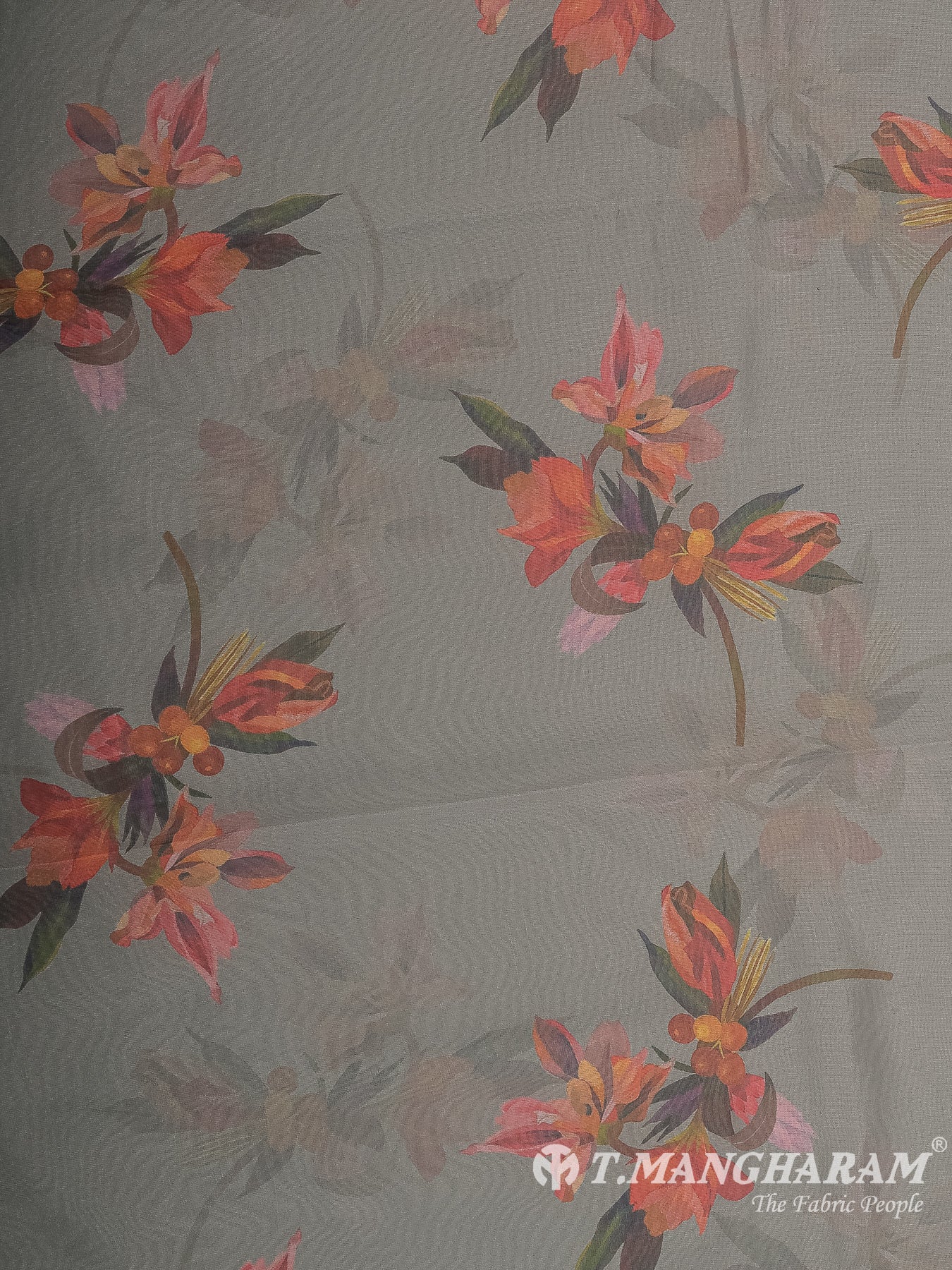 Grey Organza Fabric - EX00020