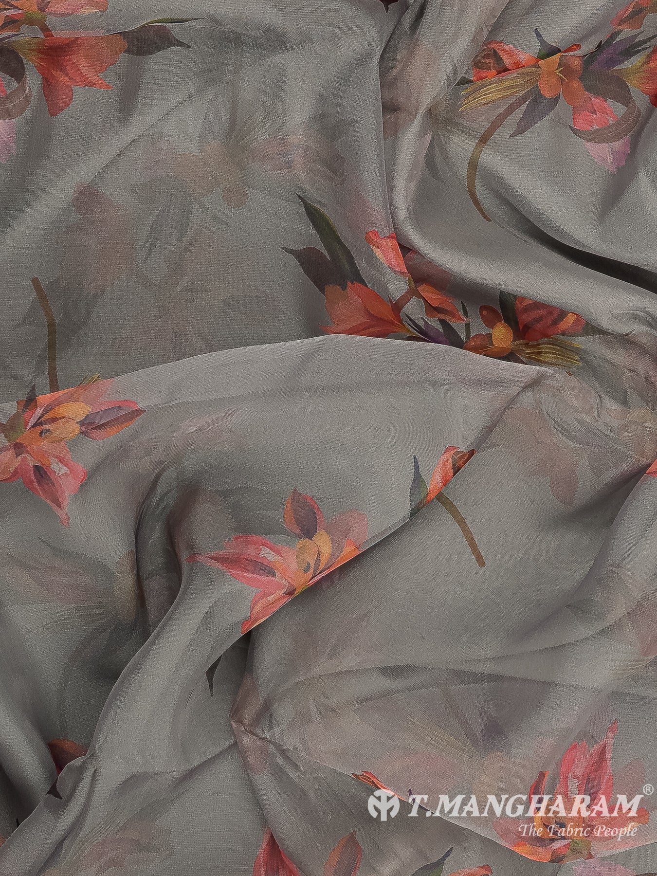 Grey Organza Fabric - EX00020