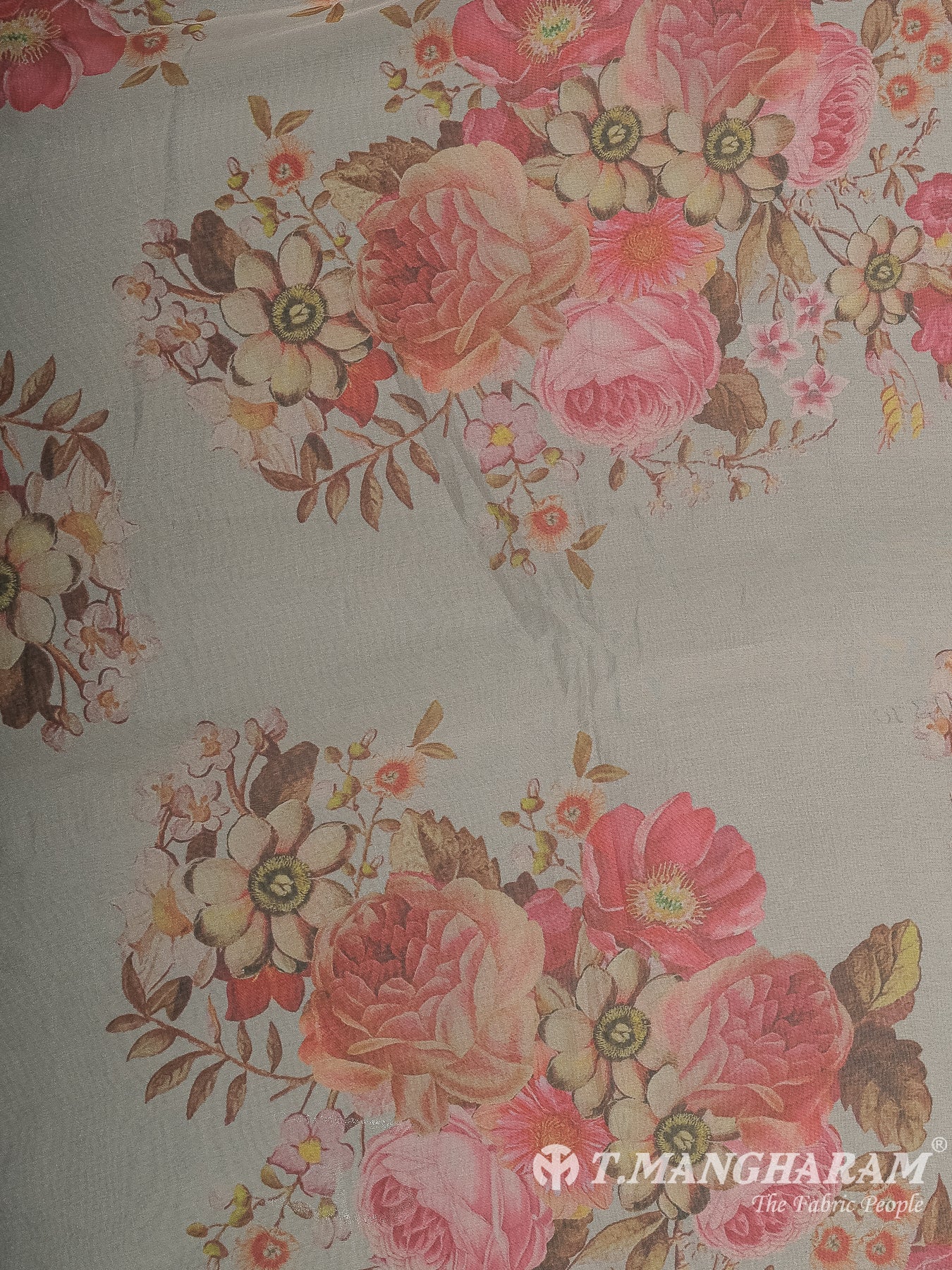 Grey Organza Fabric - EX00036