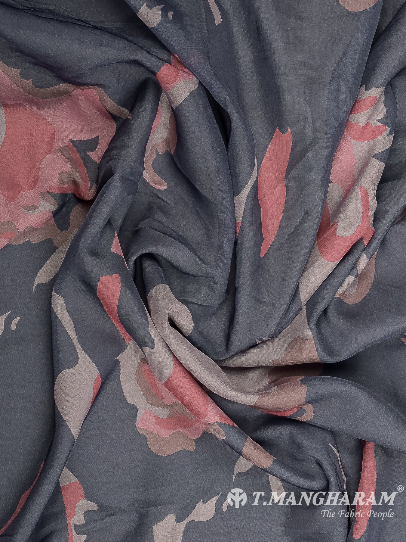Ash Blue Organza Fabric - EX00026
