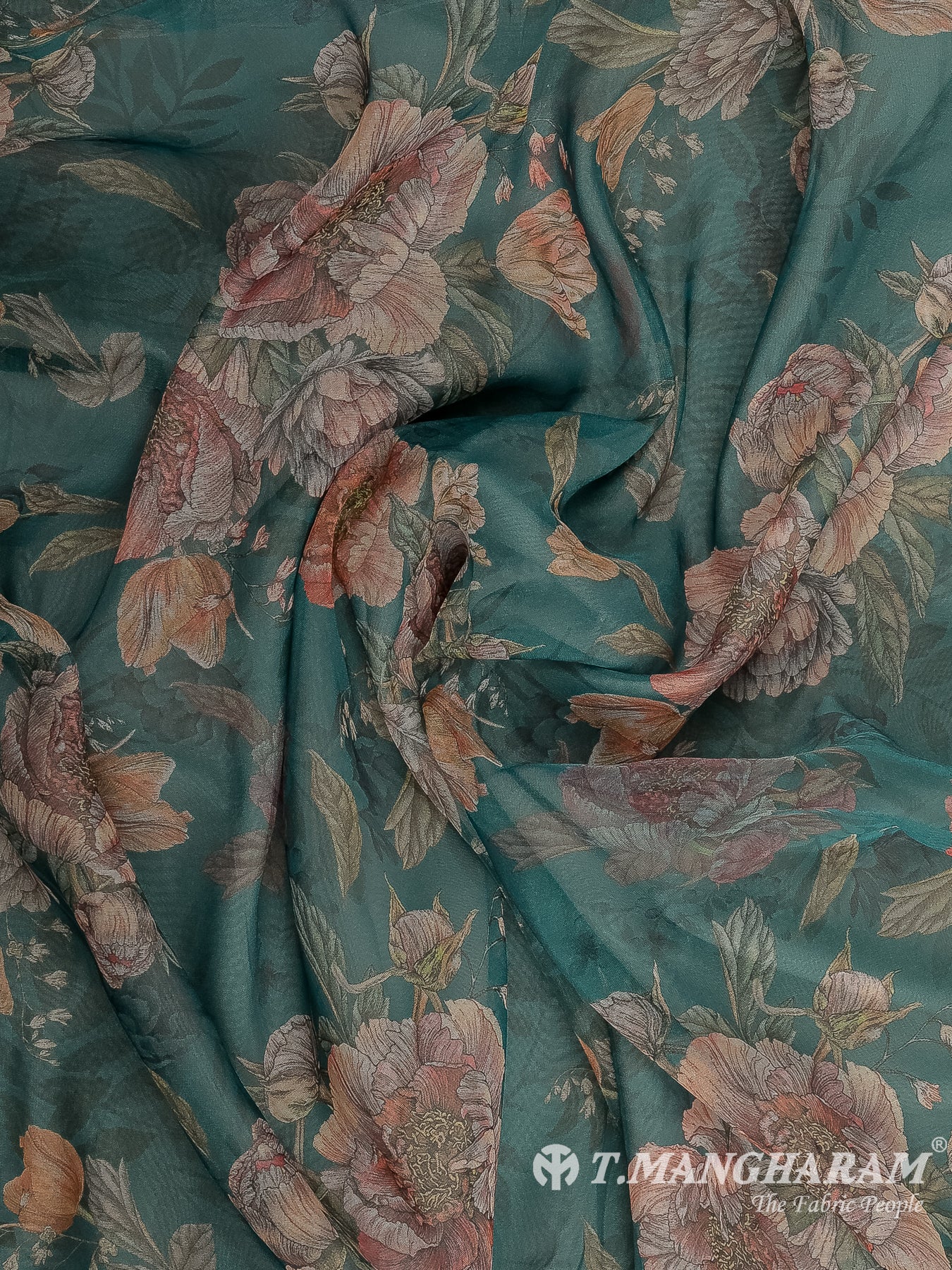 Green Organza Fabric - EX00016