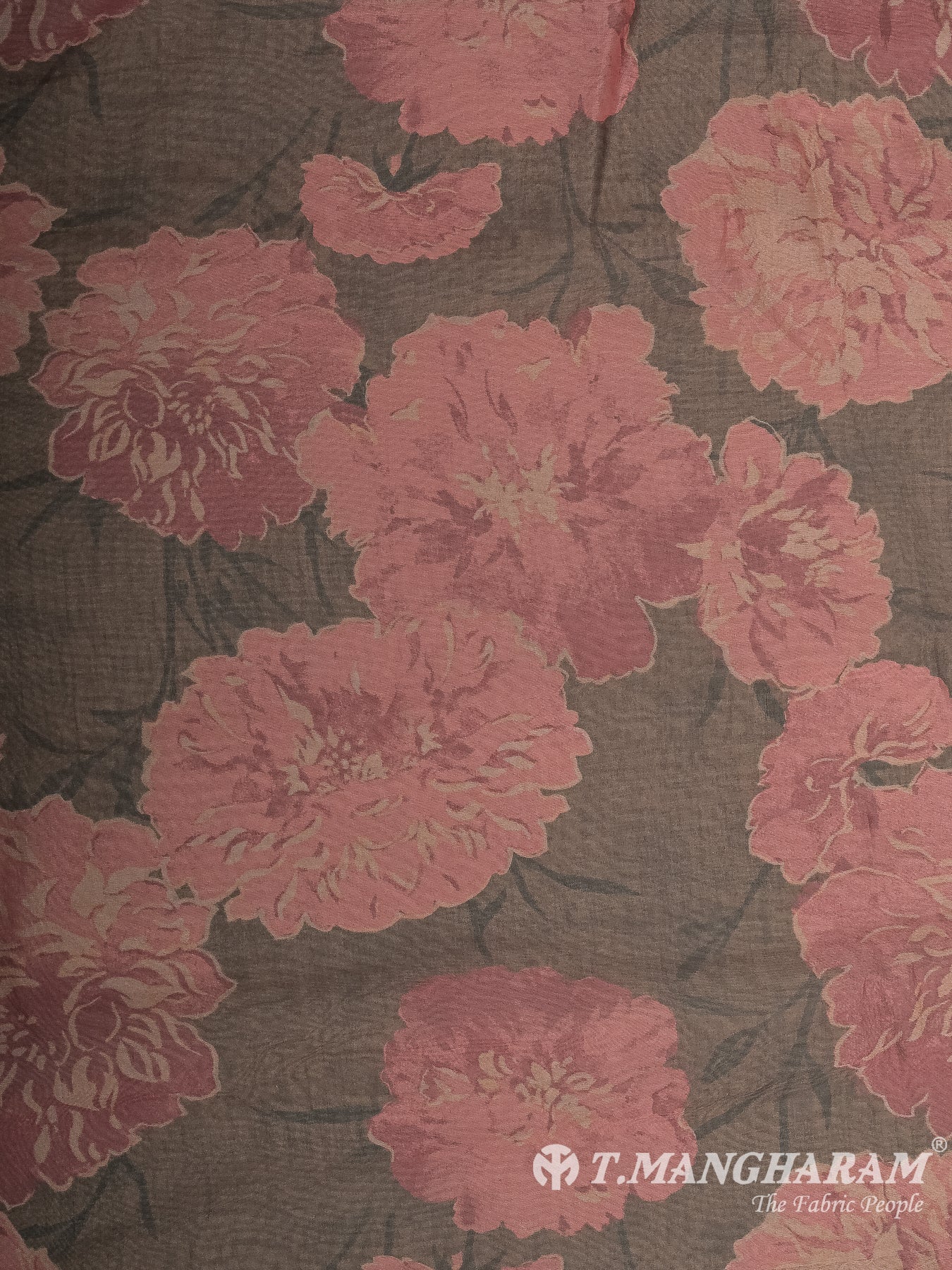 Brown Organza Fabric - EX00035