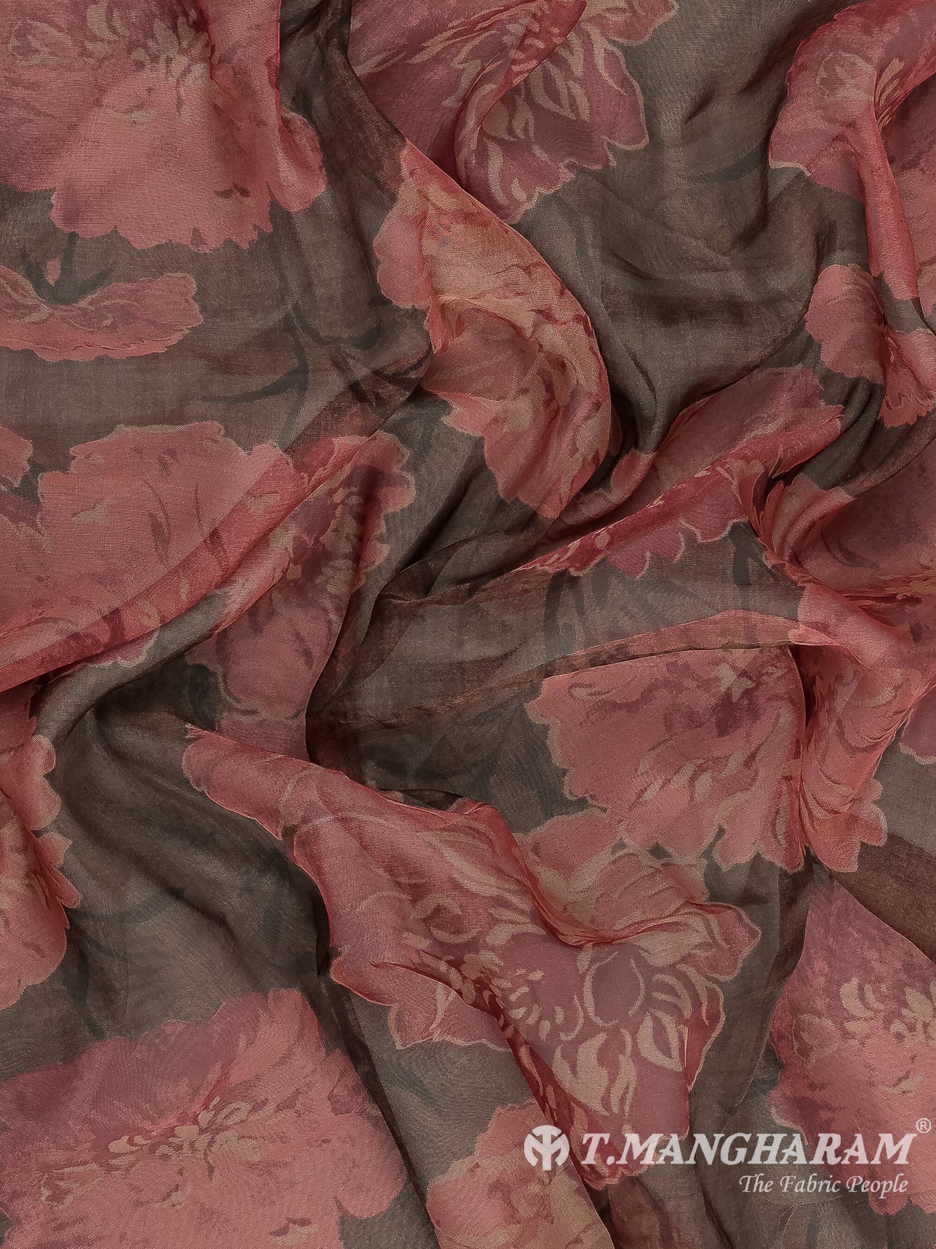 Brown Organza Fabric - EX00035