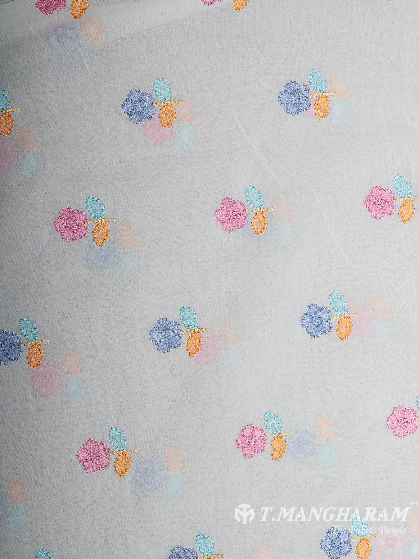 Cream Cotton Embroidery Fabric - EB9599