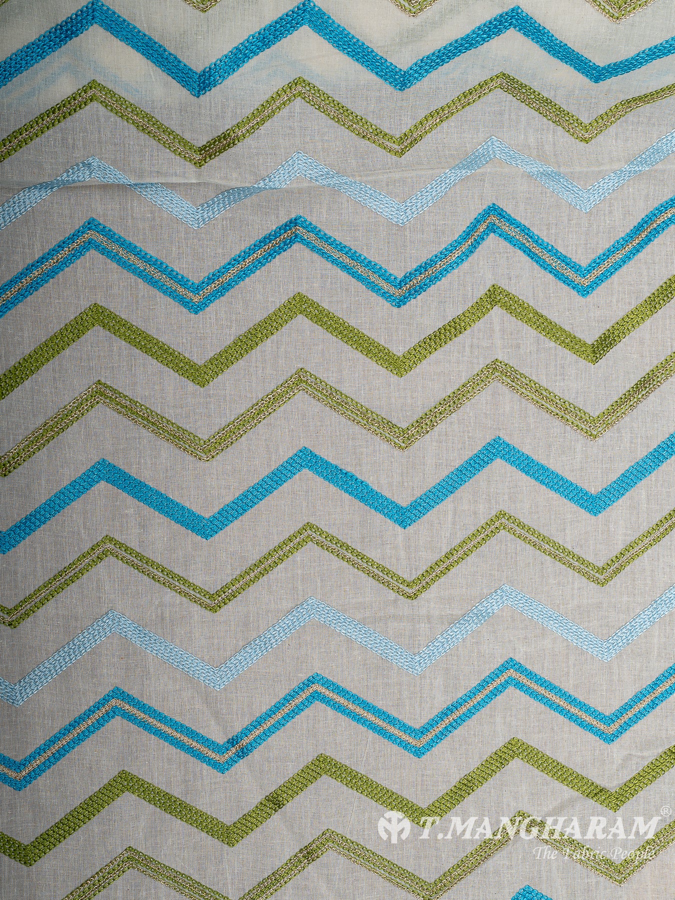 Cream Cotton Embroidery Fabric - EC12571