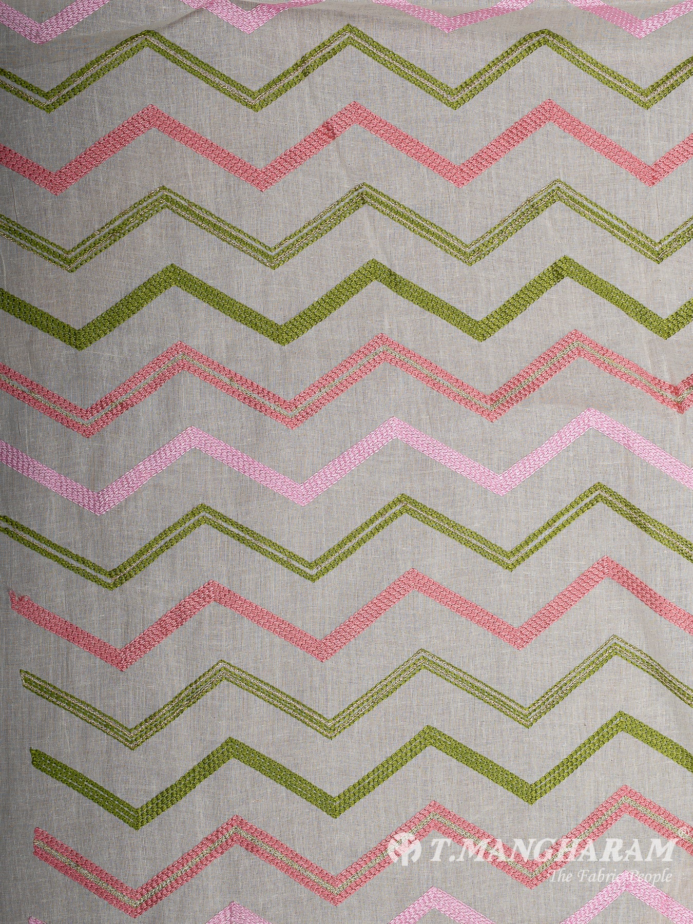 Cream Cotton Embroidery Fabric - EC12574