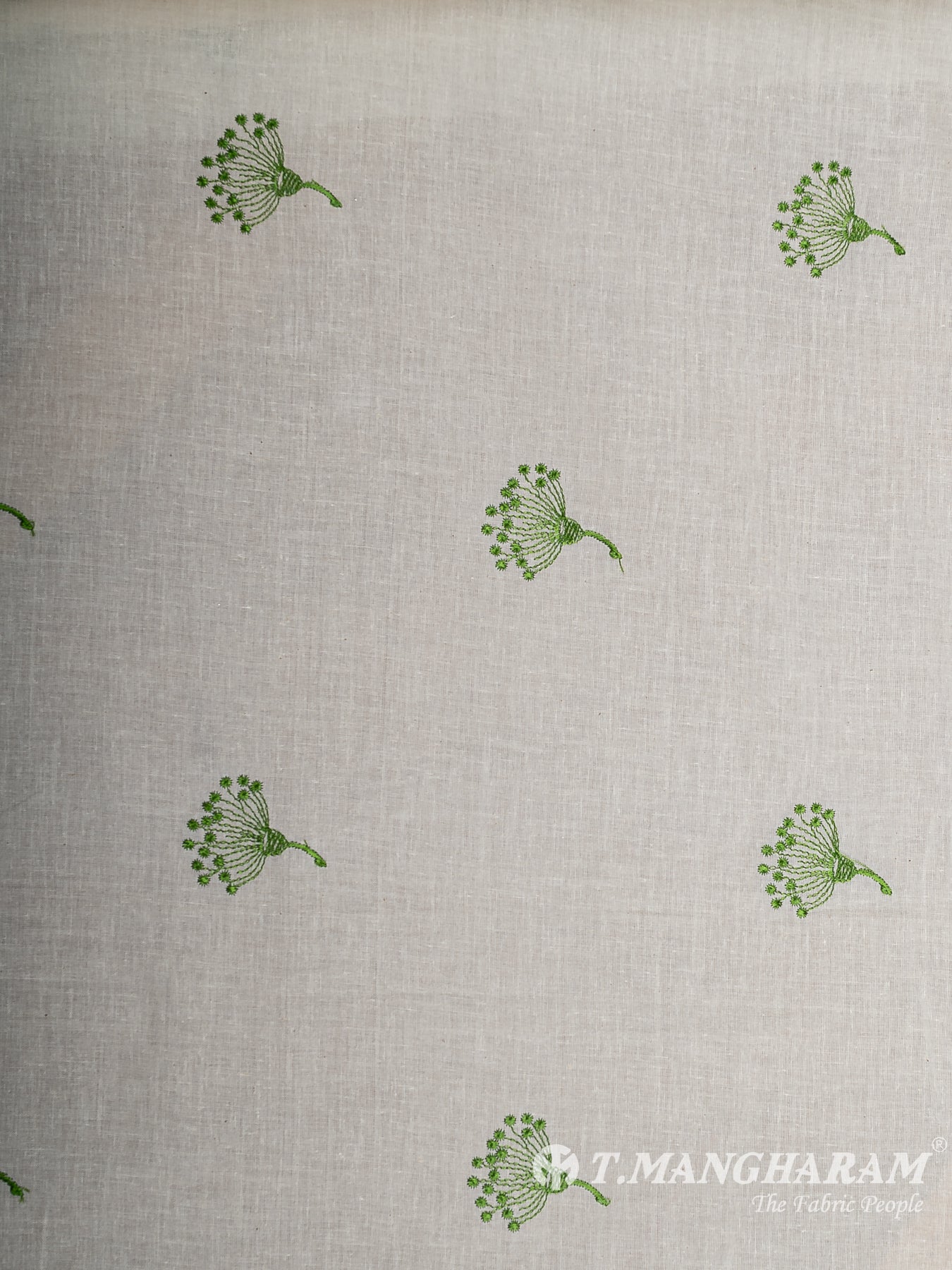 Cream Cotton Embroidery Fabric - EC12580