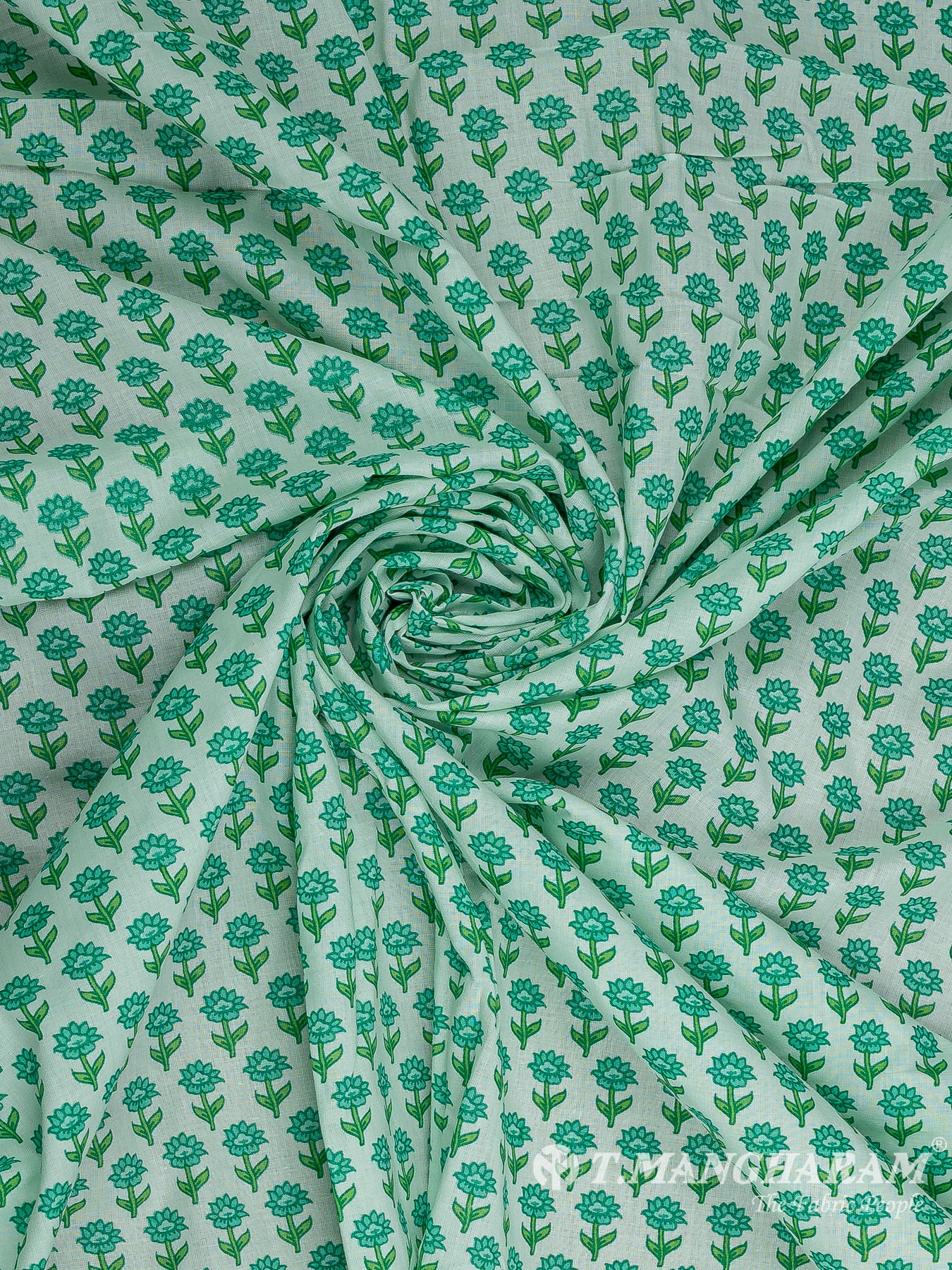 Green Cotton Fabric - EC12268