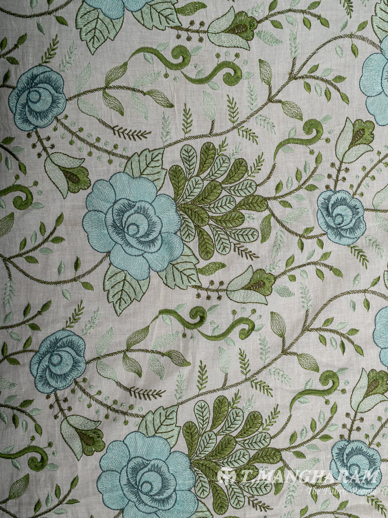 Cream Cotton Embroidery Fabric - EB9460