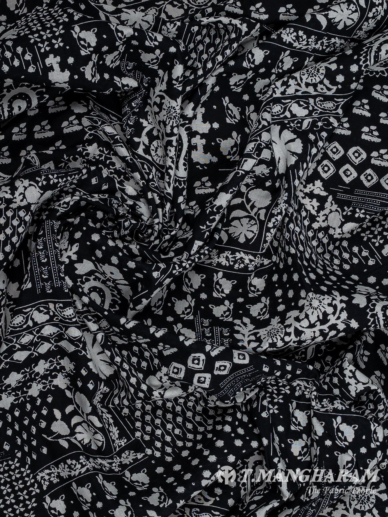 Black Cotton Fabric - EC12286