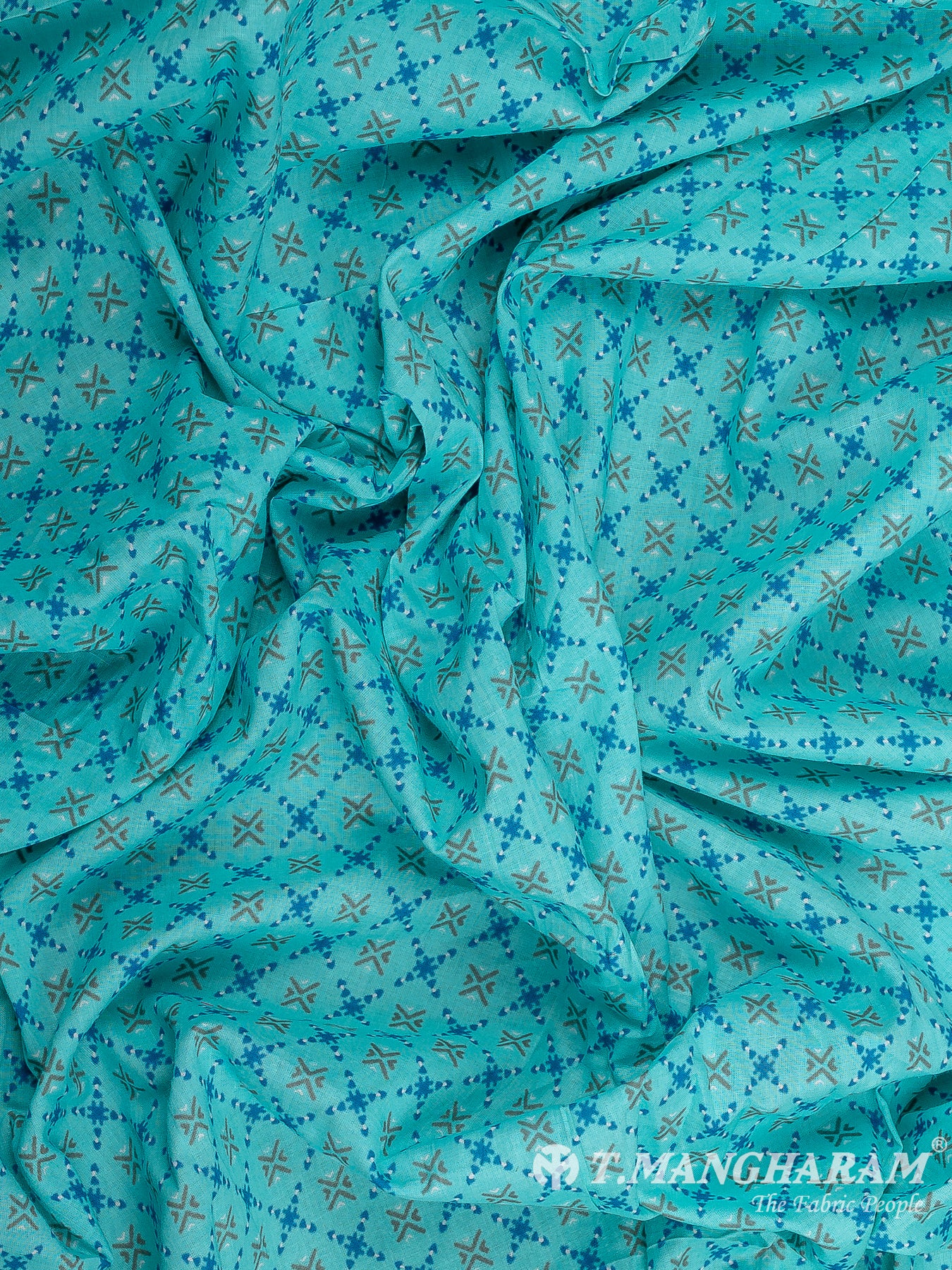 Blue Cotton Fabric - EC12289