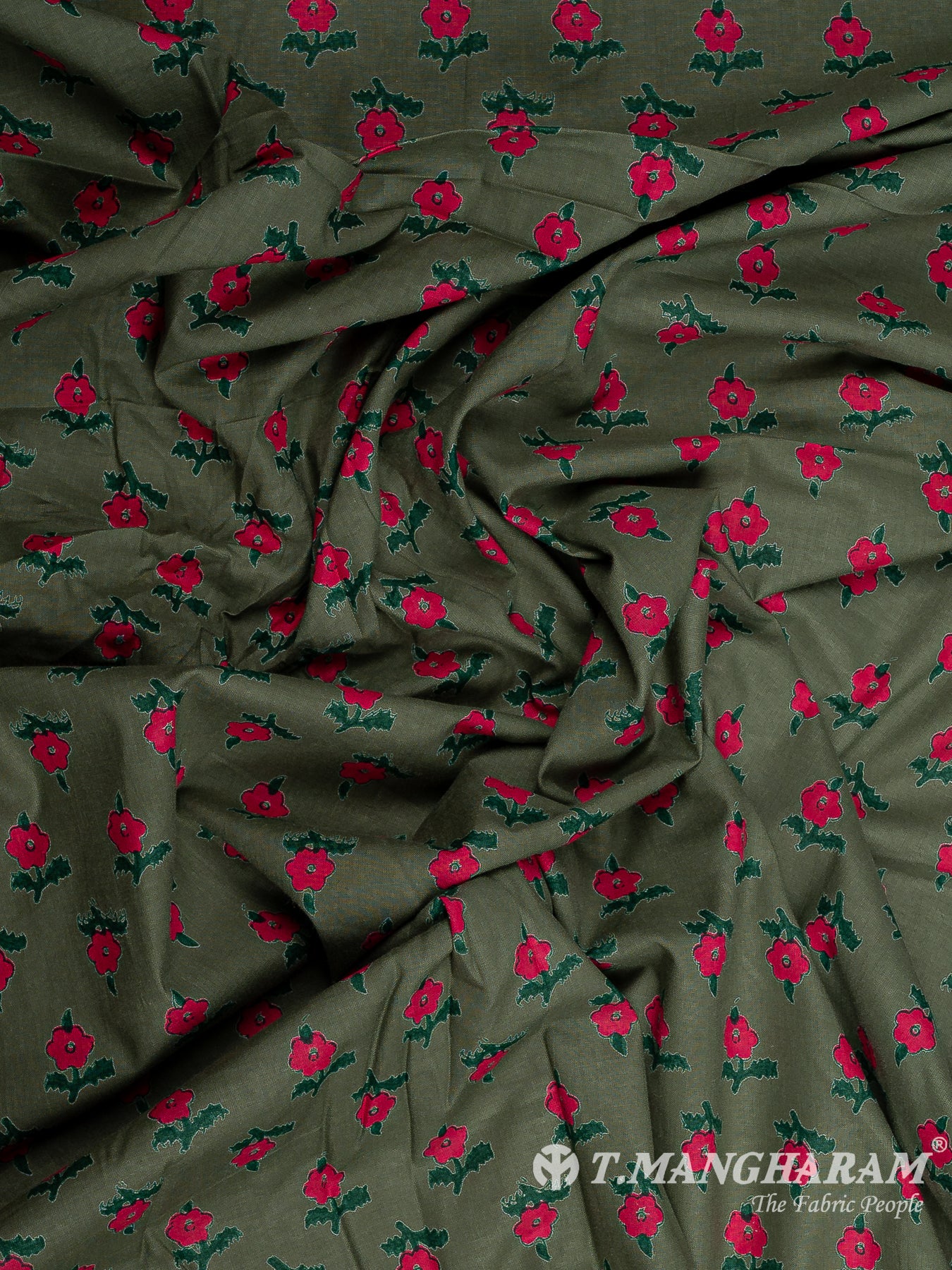 Green Cotton Fabric - EC12280