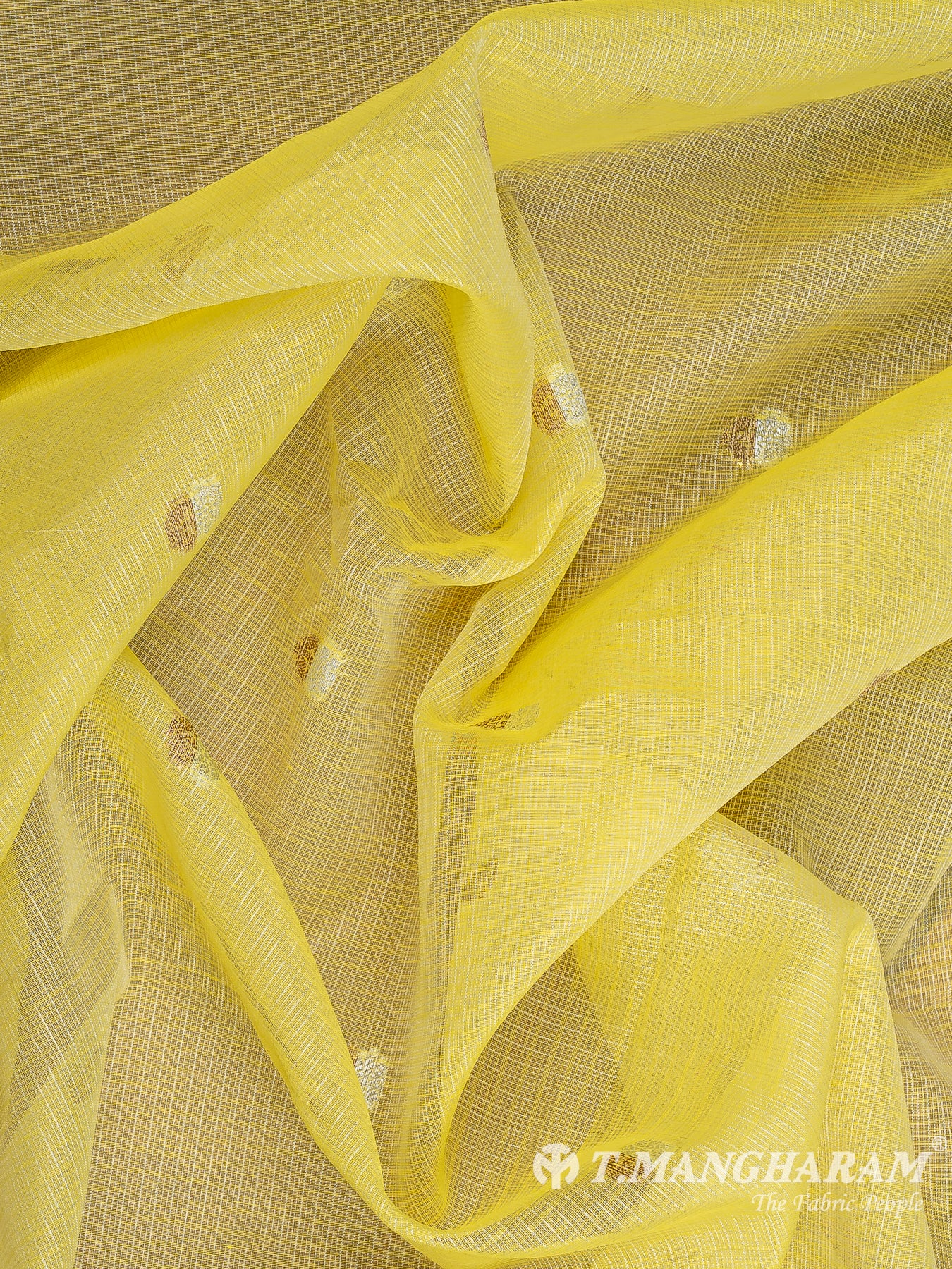 Yellow Chanderi Cotton Fabric - EB9482