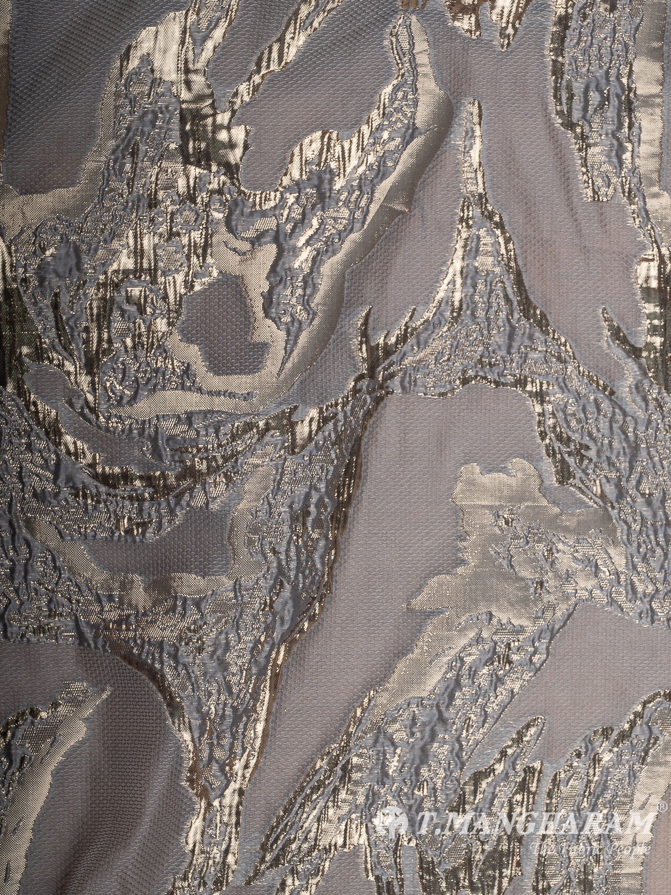 Grey Jacquard Embroidery Fabric - EC11029