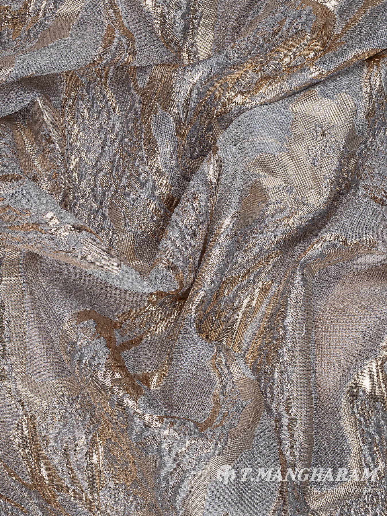 Grey Jacquard Embroidery Fabric - EC11029