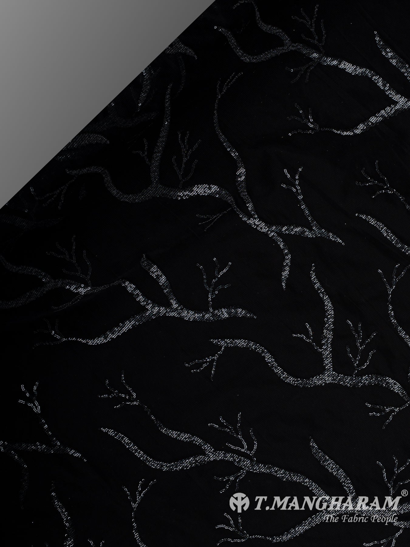 Black Fancy Net Fabric - EB9709