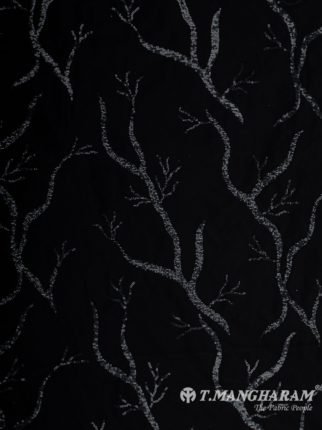 Black Fancy Net Fabric - EB9709
