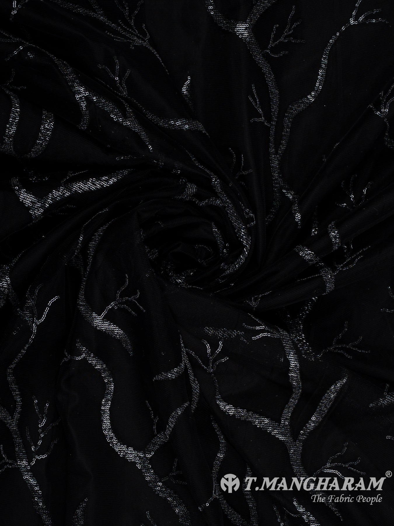 Black Fancy Net Fabric - EB9709