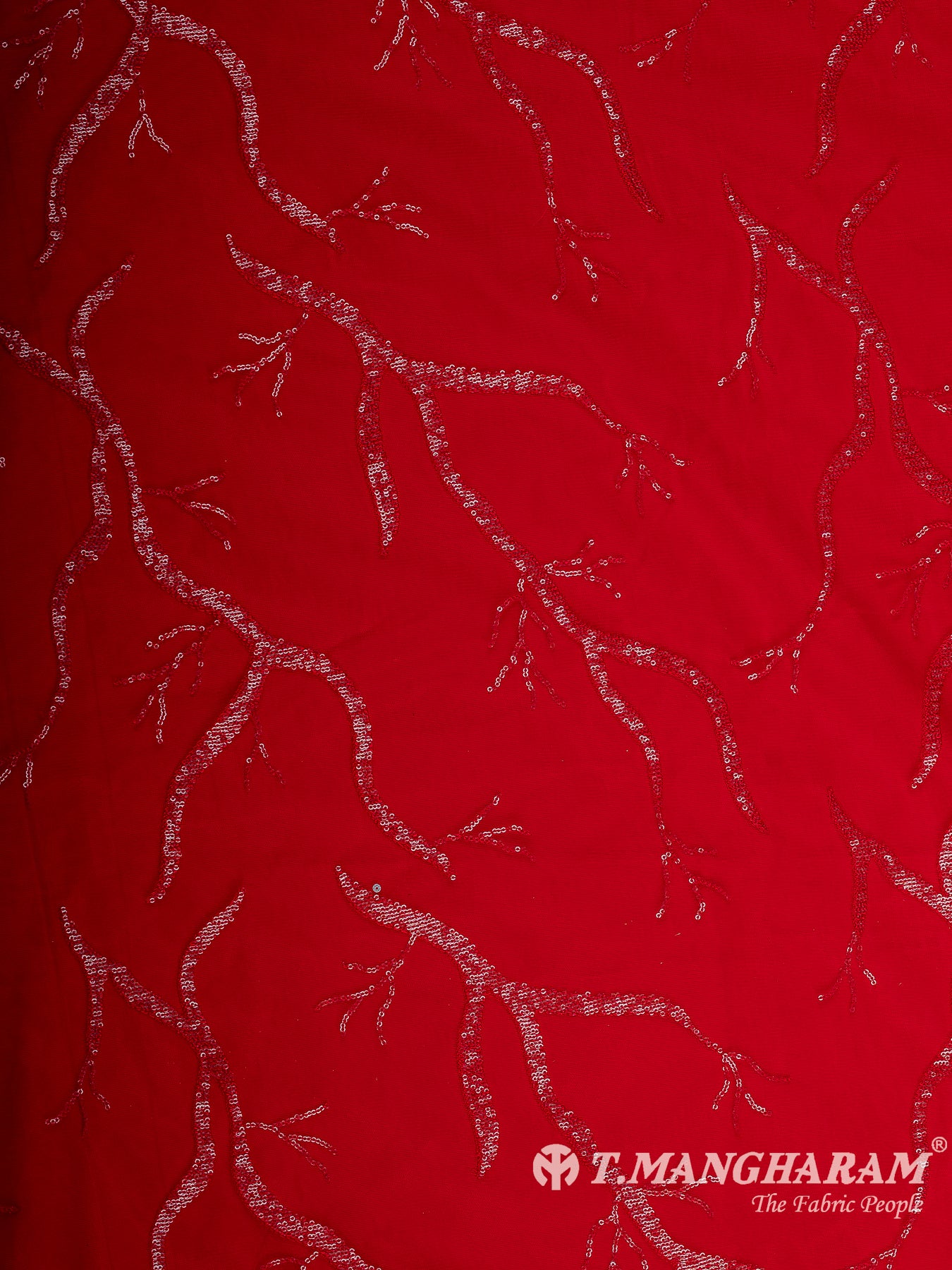 Red Fancy Net Fabric - EB9703